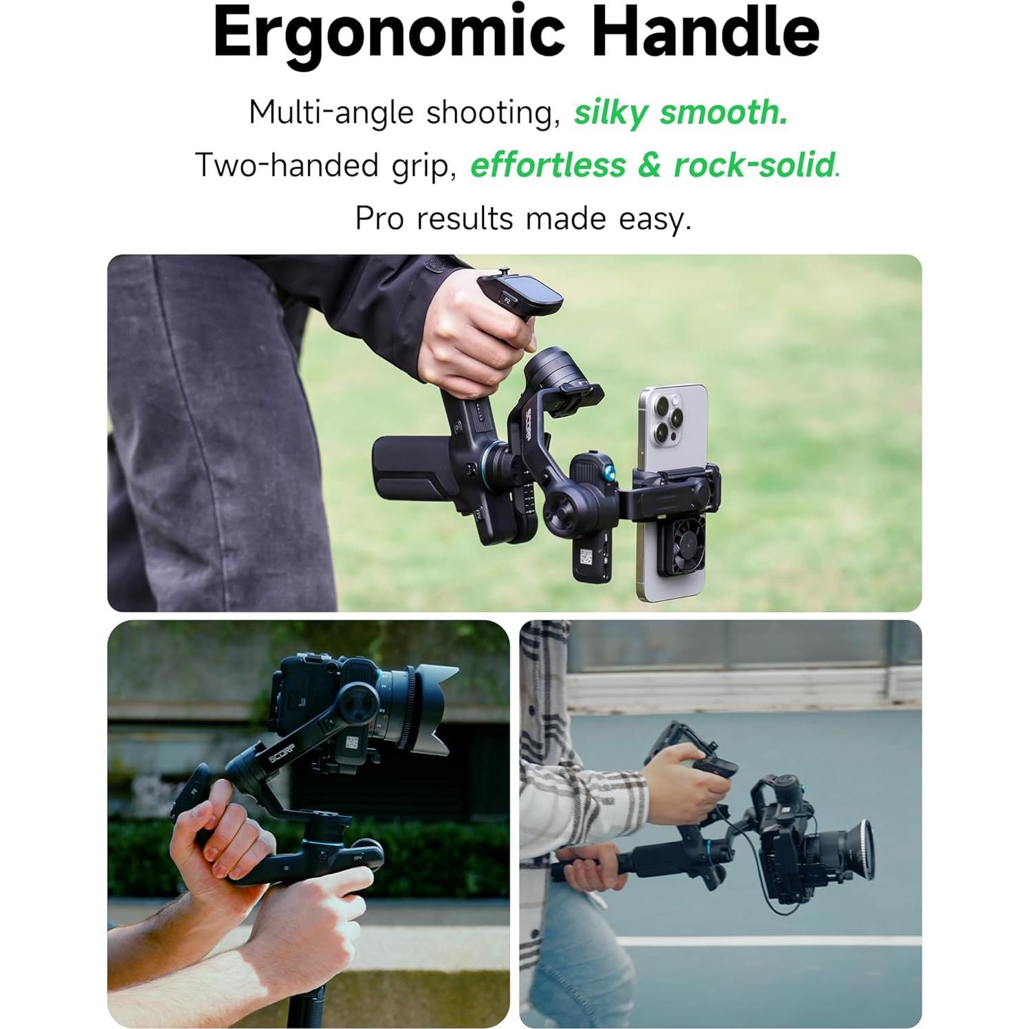 Estabilizador de Cardán FeiyuTech SCORP Mini 3 - 2 kg, Pantalla Táctil