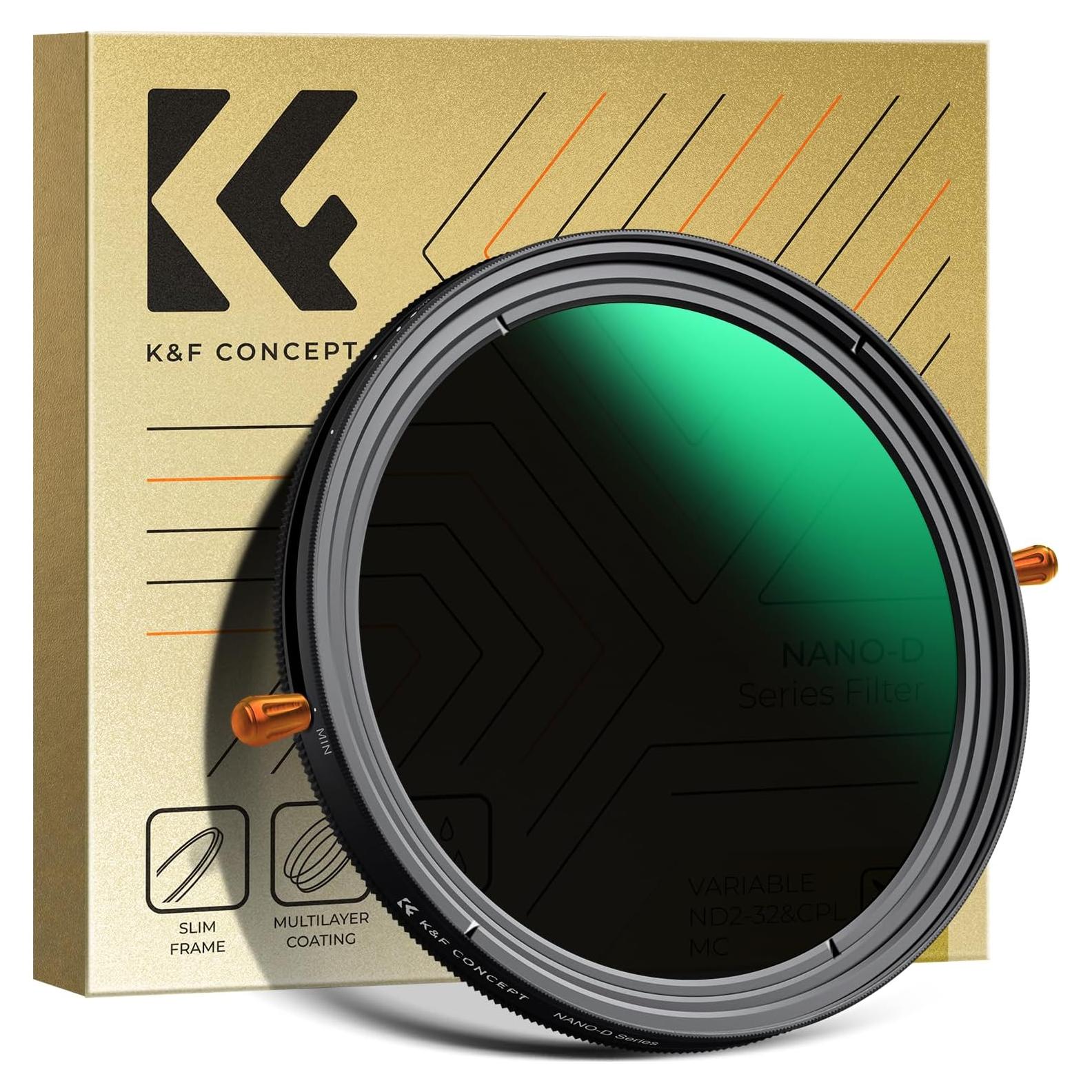 Filtro ND Variable y CPL K&F Concept 67mm Nano-D