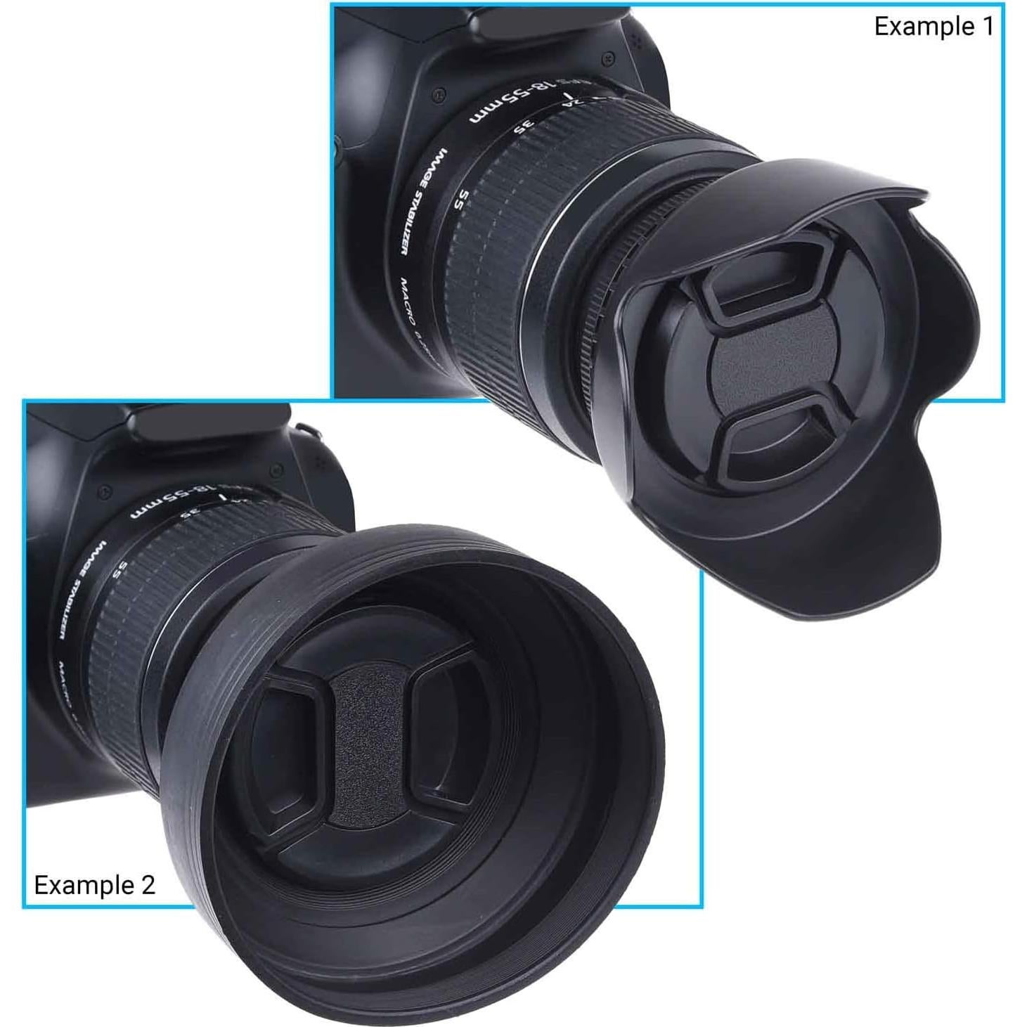 Juego de 2 Parasoles de Lente 67 mm CamKix + Tapa de Lente