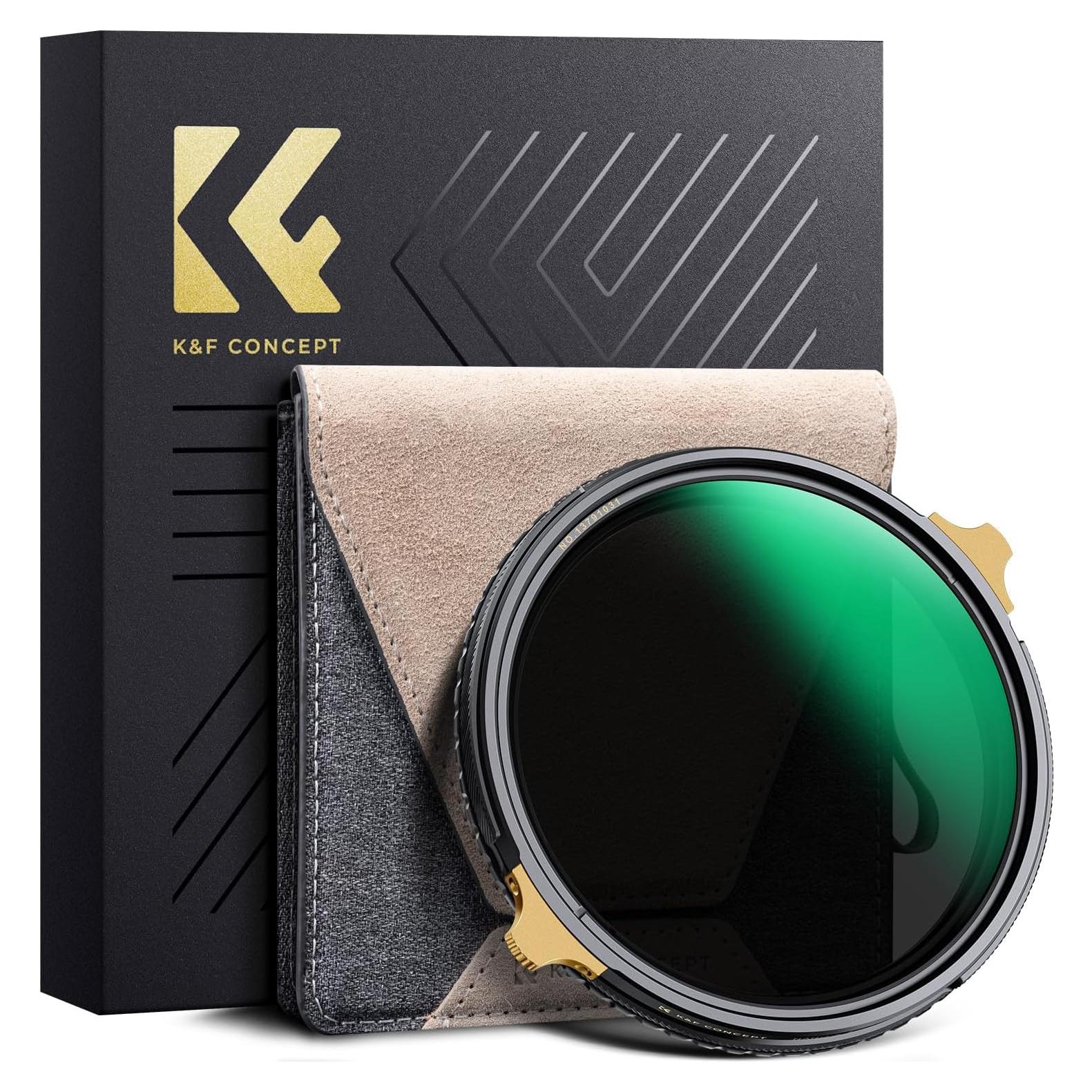 Filtro K&F Concept 77mm ND2-32 y CPL 2 en 1 para cámara