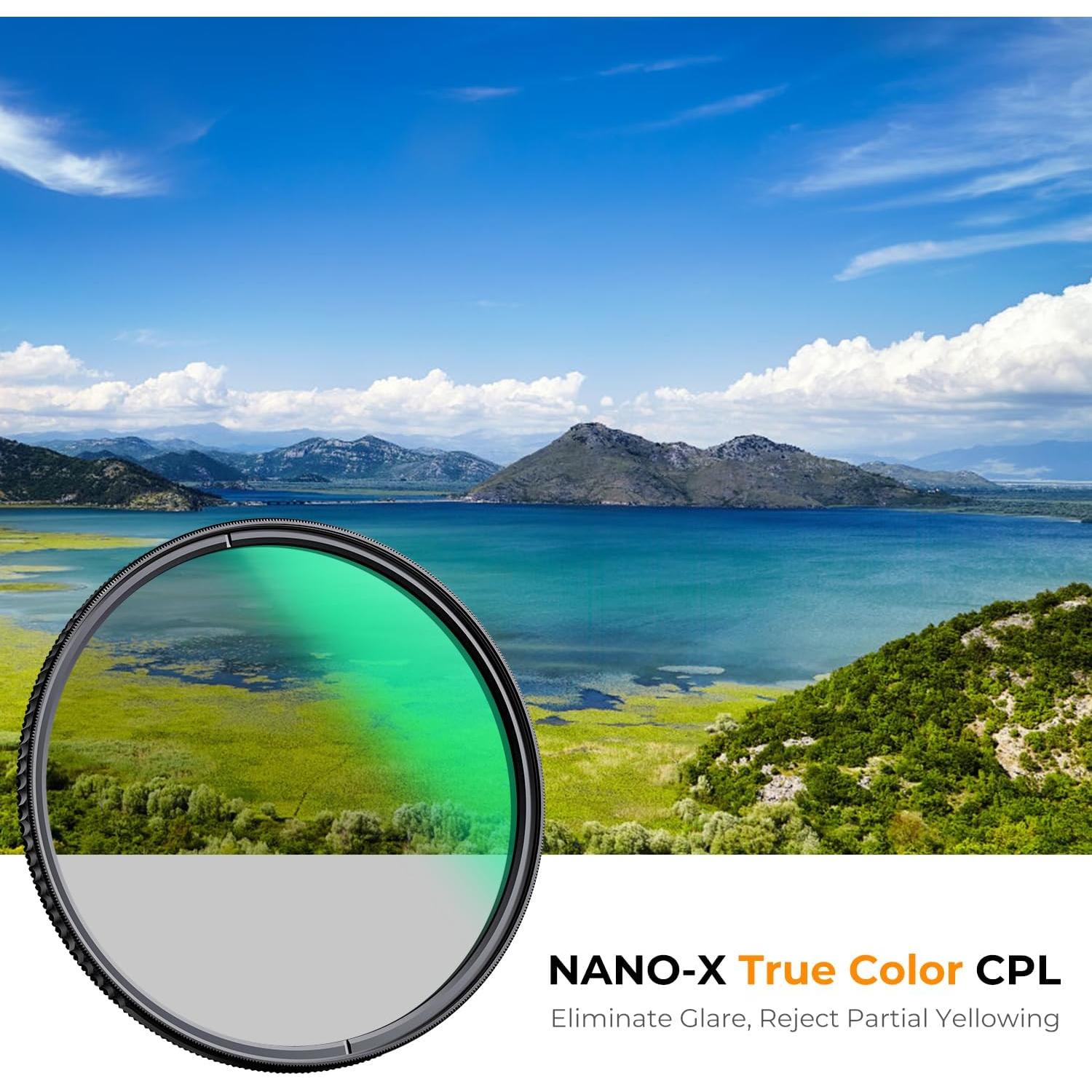 Filtro Polarizador Circular K&F Concept 46mm Nano-X 28 Capas