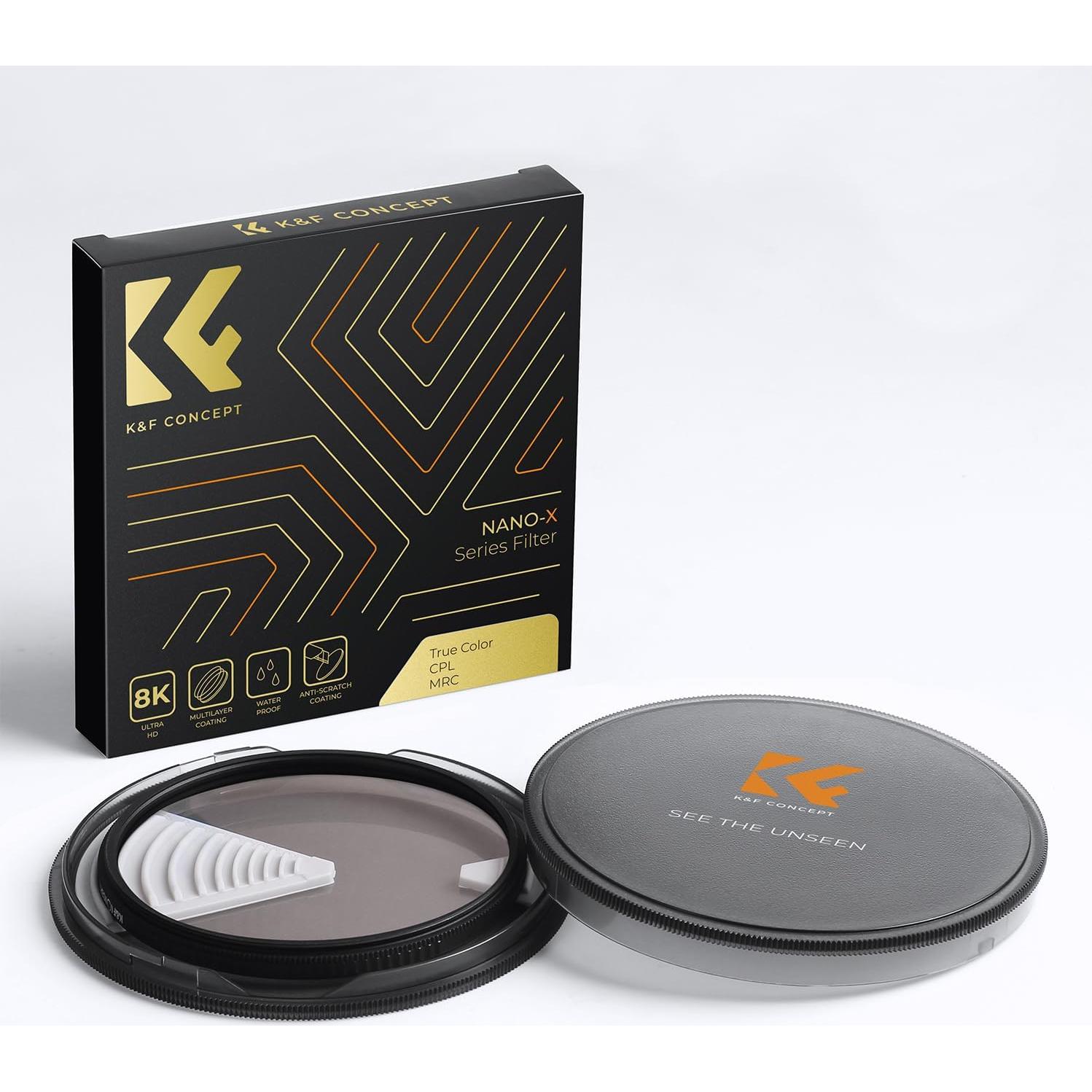 Filtro Polarizador Circular K&F Concept 46mm Nano-X 28 Capas