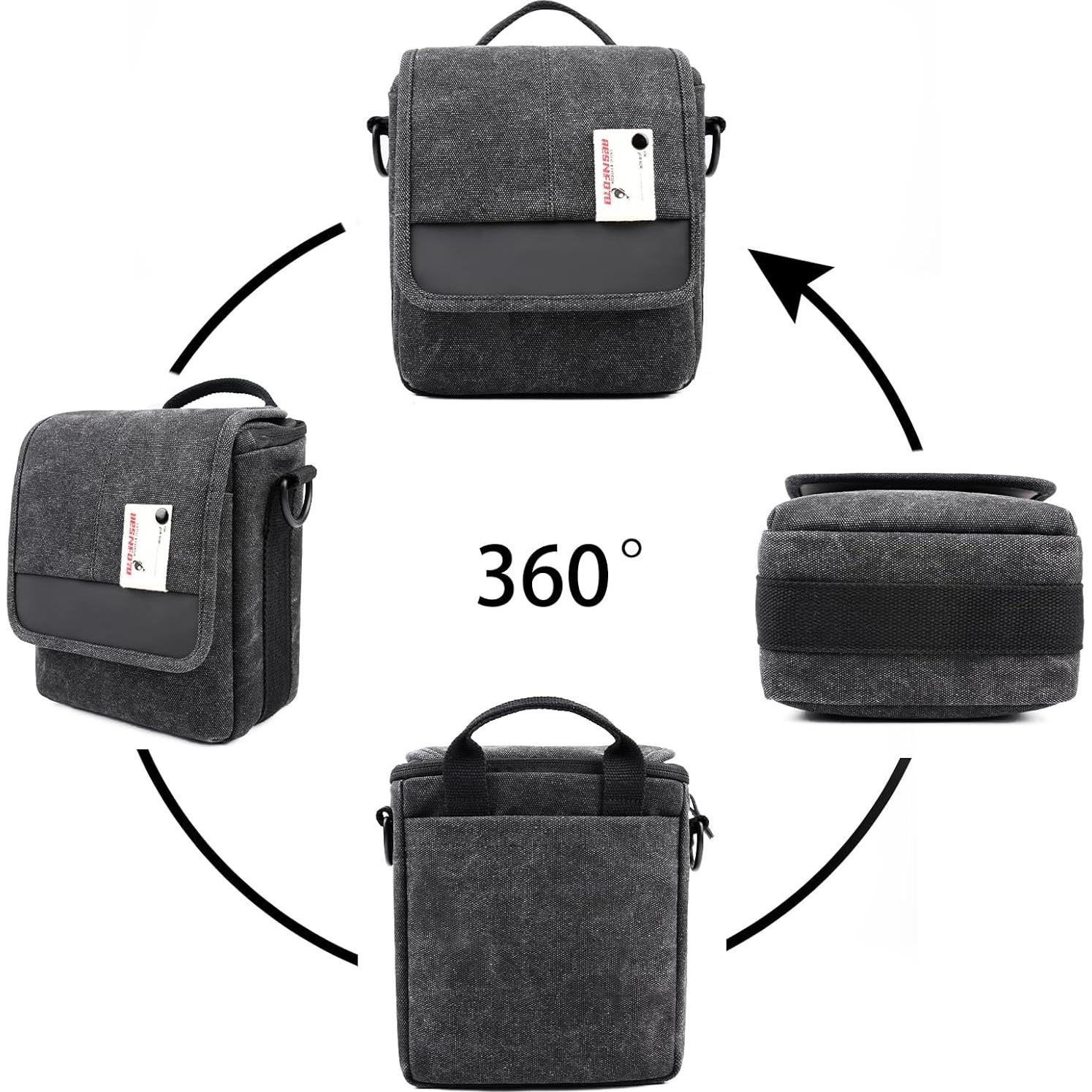 Bolsa de hombro para cámara sin espejo Besnfoto BF-1015, negra