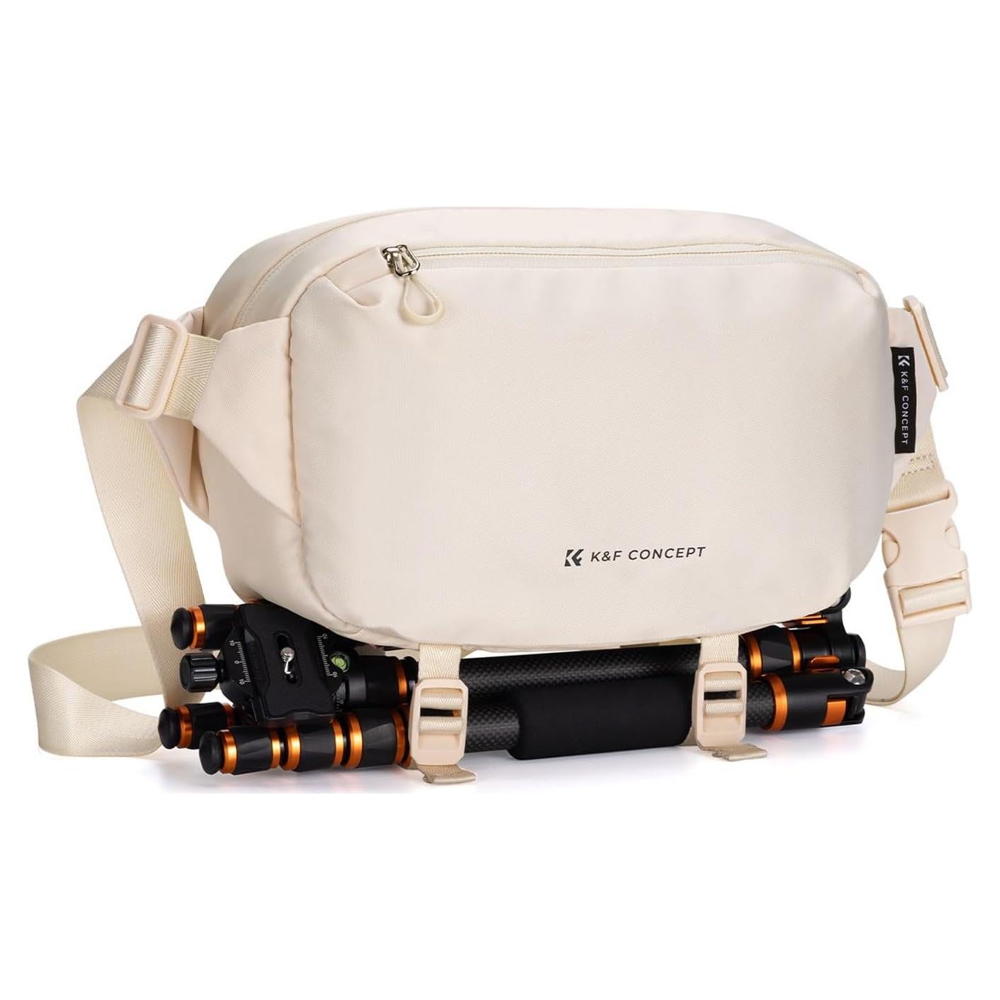 Bolsa Bandolera K&F Concept 2 en 1 para Cámara DSLR Beige