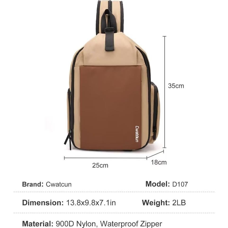 Bolsa de cámara Cwatcun 2 en 1 impermeable caqui DSLR