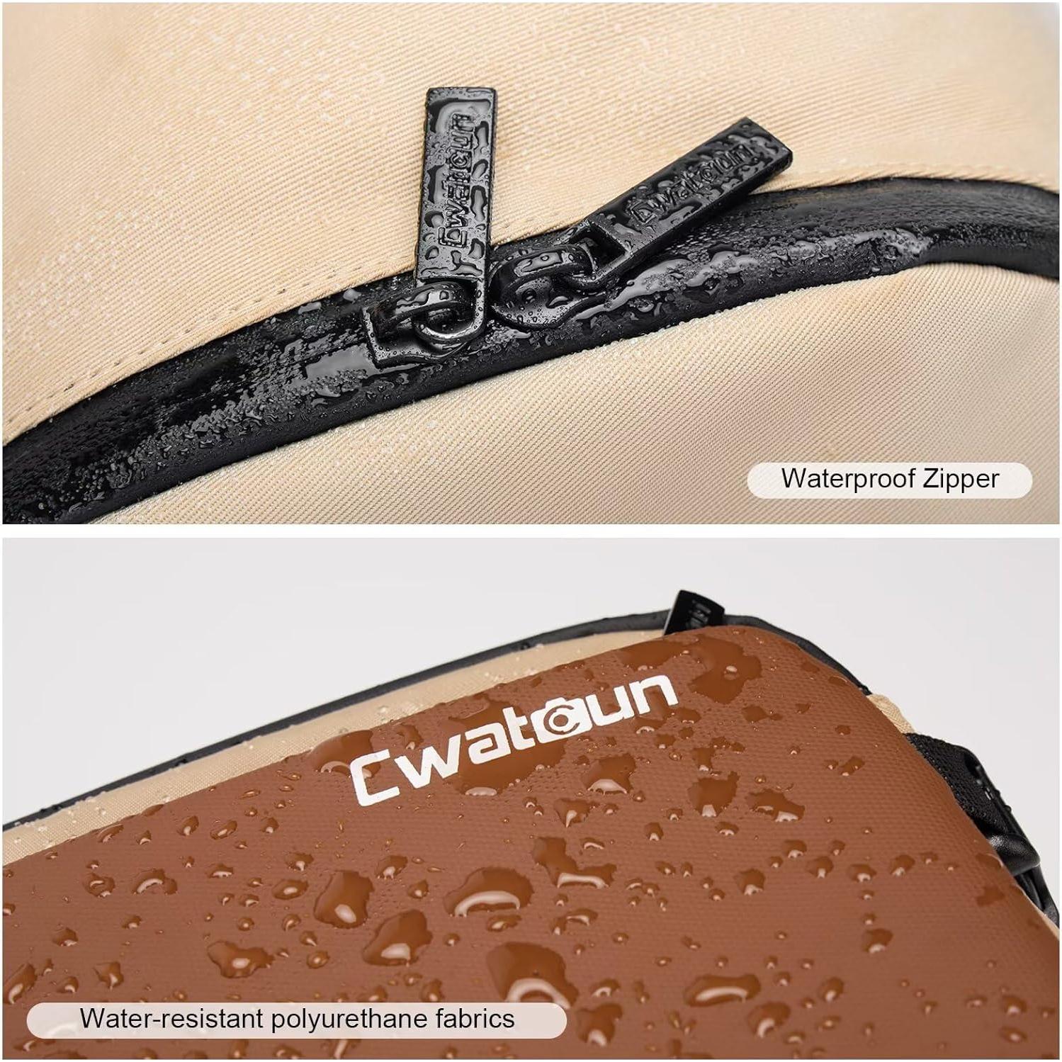 Bolsa de cámara Cwatcun 2 en 1 impermeable caqui DSLR
