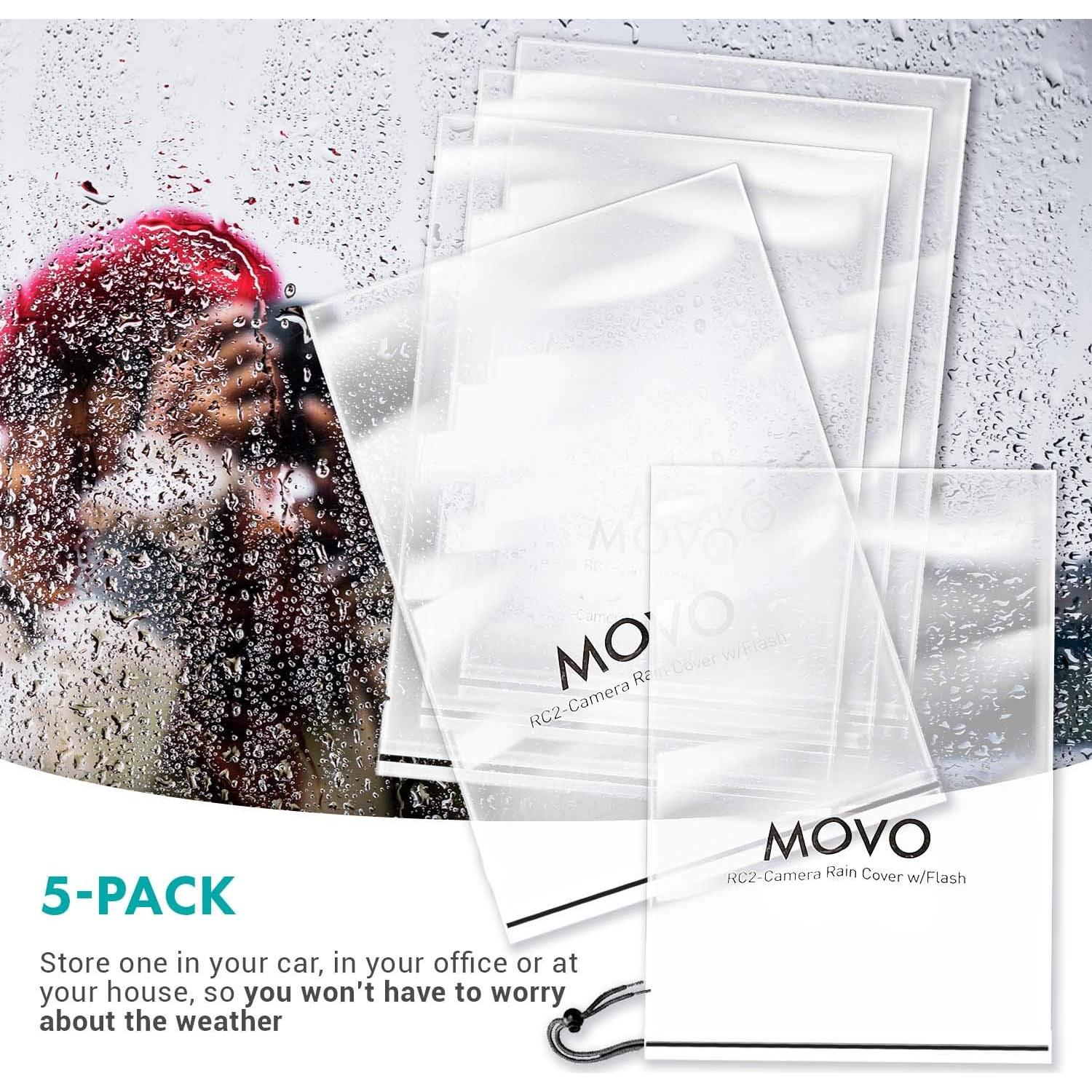 Cubiertas de Lluvia Movo RC1 para Cámara DSLR - Paquete de 5
