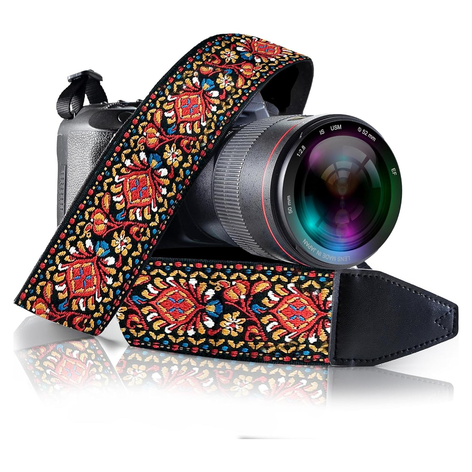 Correa de Cámara Art Tribute Roja Vintage Universal 83.82-154.94 cm