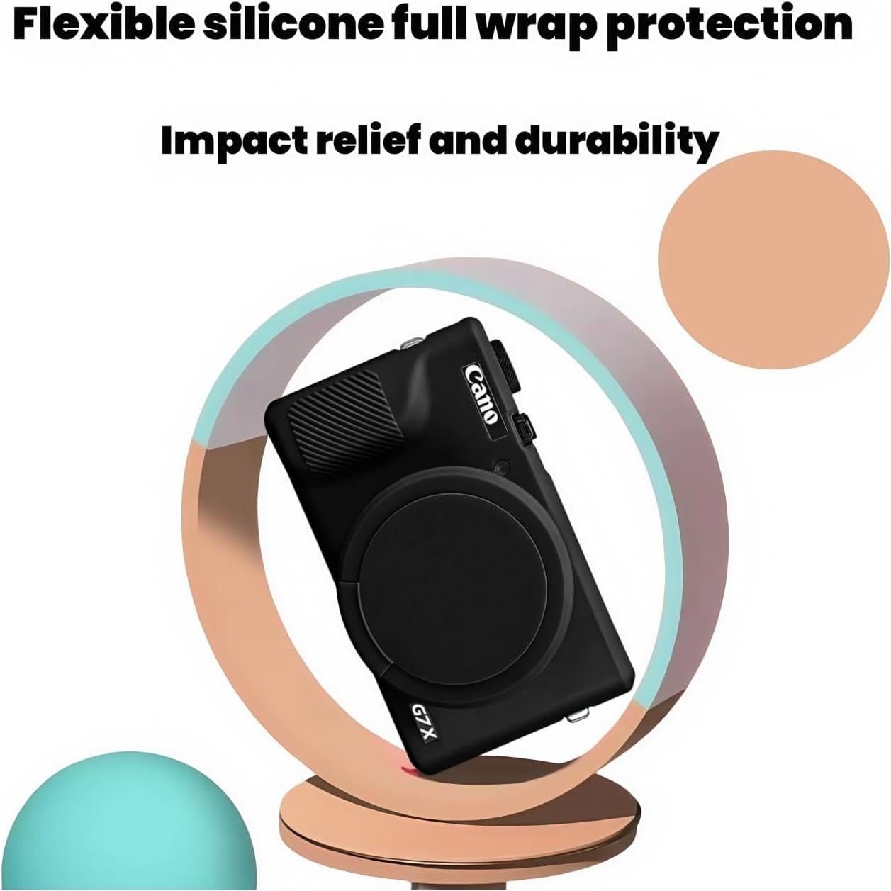 Funda de silicona para cámara Canon Powershot G7 X Mark III