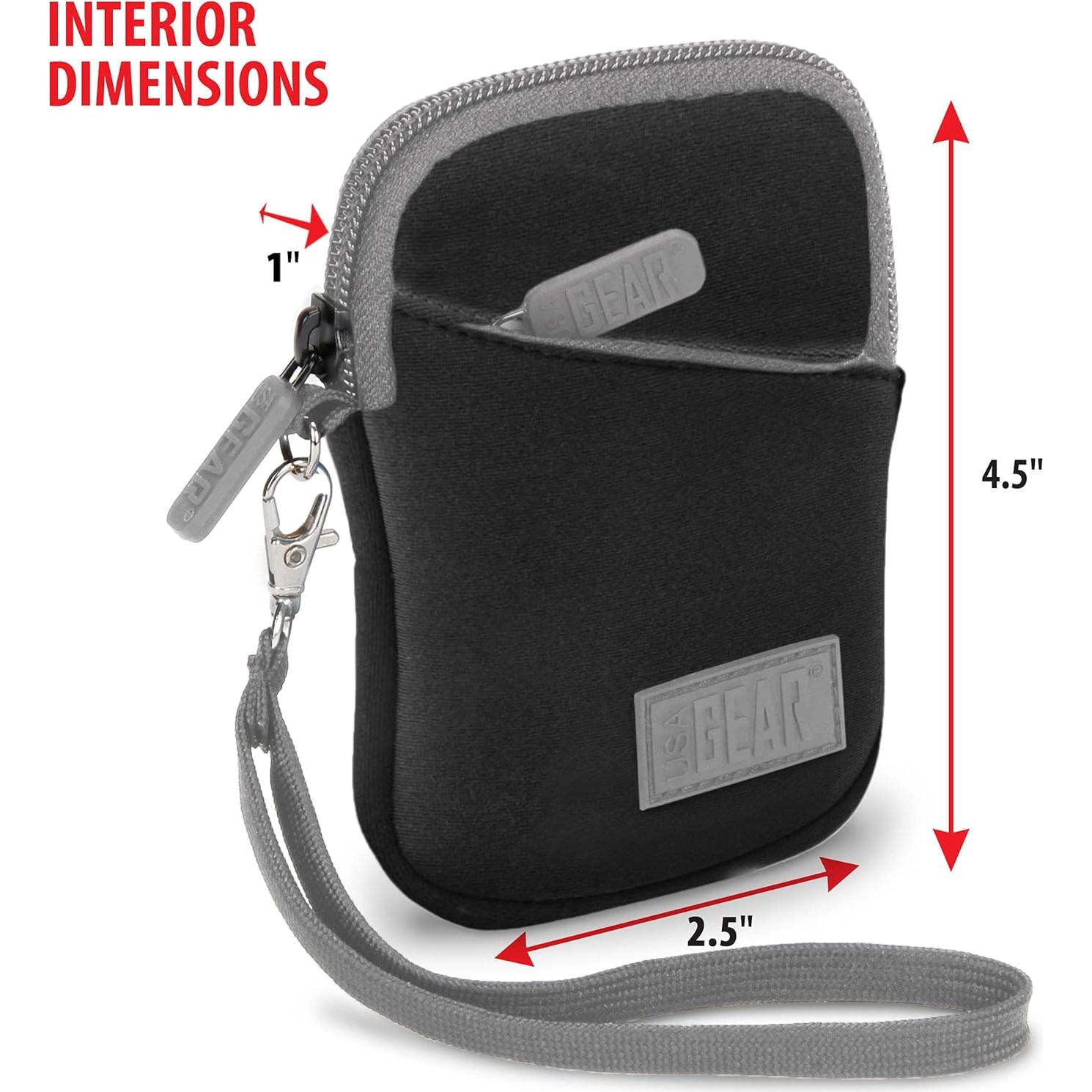 Funda de Cámara Digital USA Gear Compacta Negra y Gris 11.43 cm