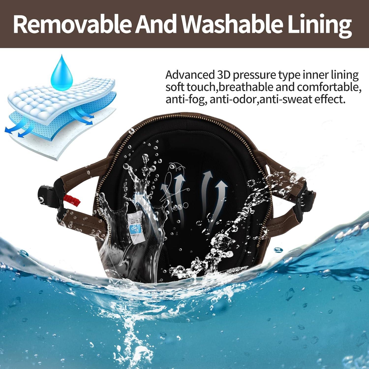 Casco de motocicleta ZGMZLBBD HCHKSDBCK Marrón S 55-56cm