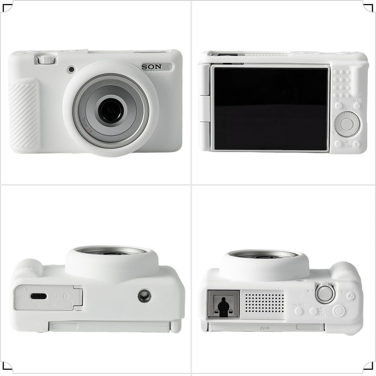 Funda de cámara Sony ZV-1F/ZV-1 II/ZV-1M2 Silicona Blanca