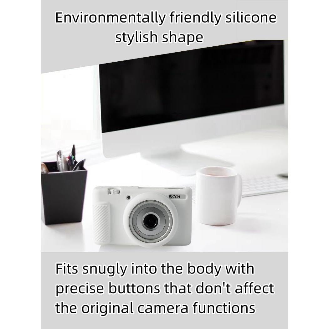 Funda de cámara Sony ZV-1F/ZV-1 II/ZV-1M2 Silicona Blanca