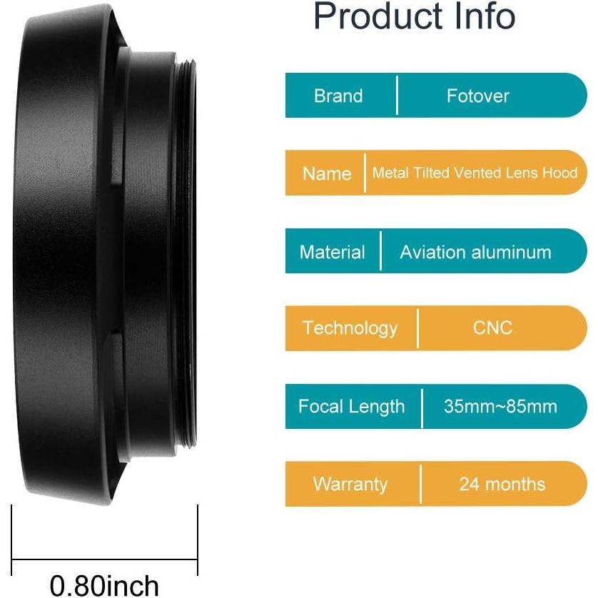 Capucha de lente 55 mm metal universal X-SweetDream con tapa