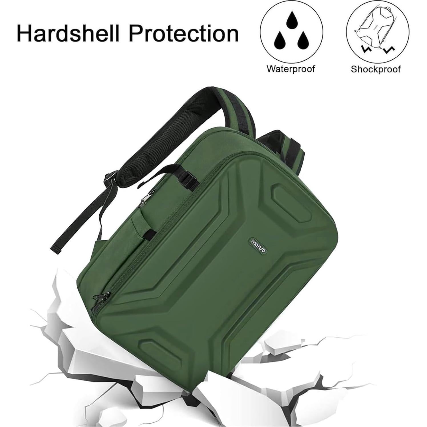 Mochila para cámara MOSISO impermeable 45x30 cm verde ejército