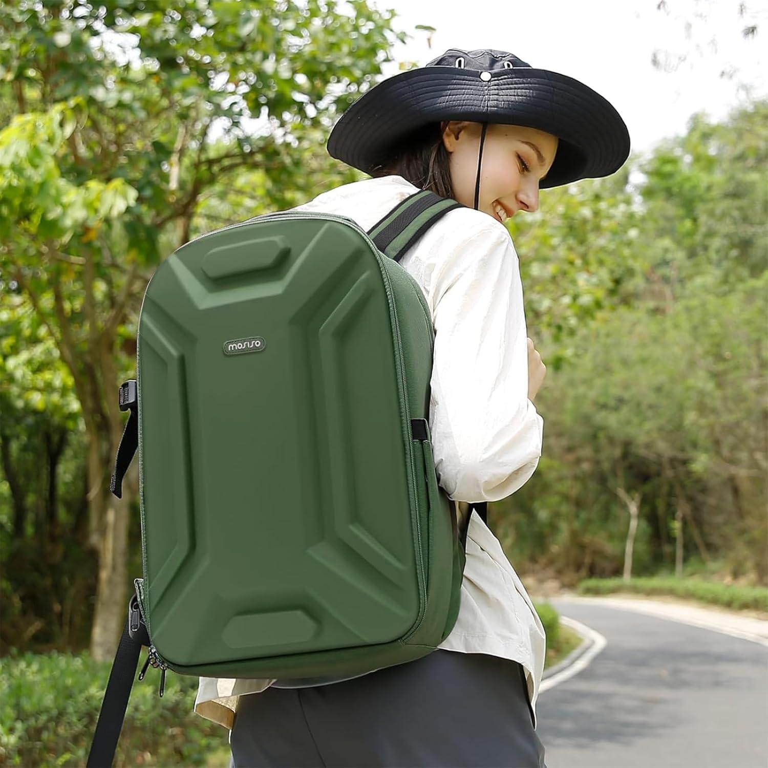 Mochila para cámara MOSISO impermeable 45x30 cm verde ejército