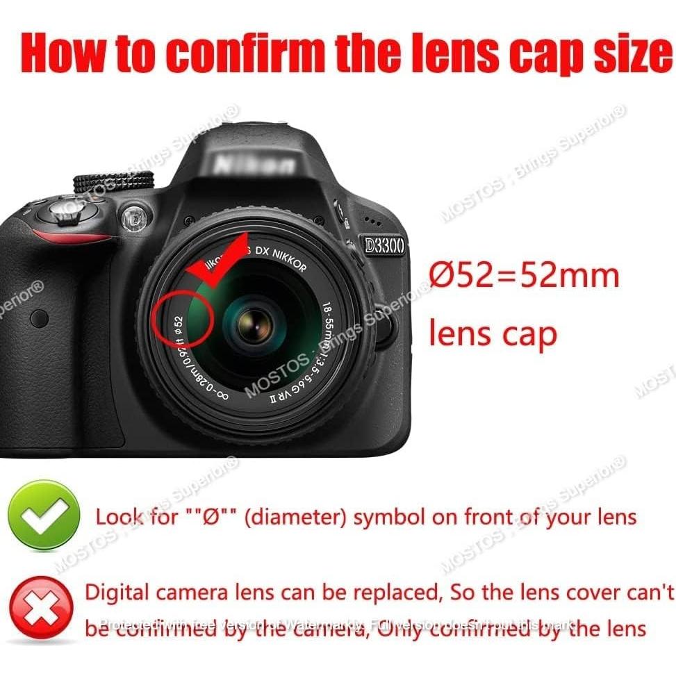 Tapa de lente 52mm MOSTOS para cámaras Sony Alpha