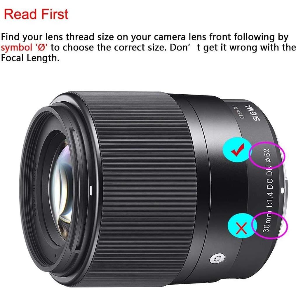 Tapa de lente 52mm MOSTOS para cámaras Sony Alpha
