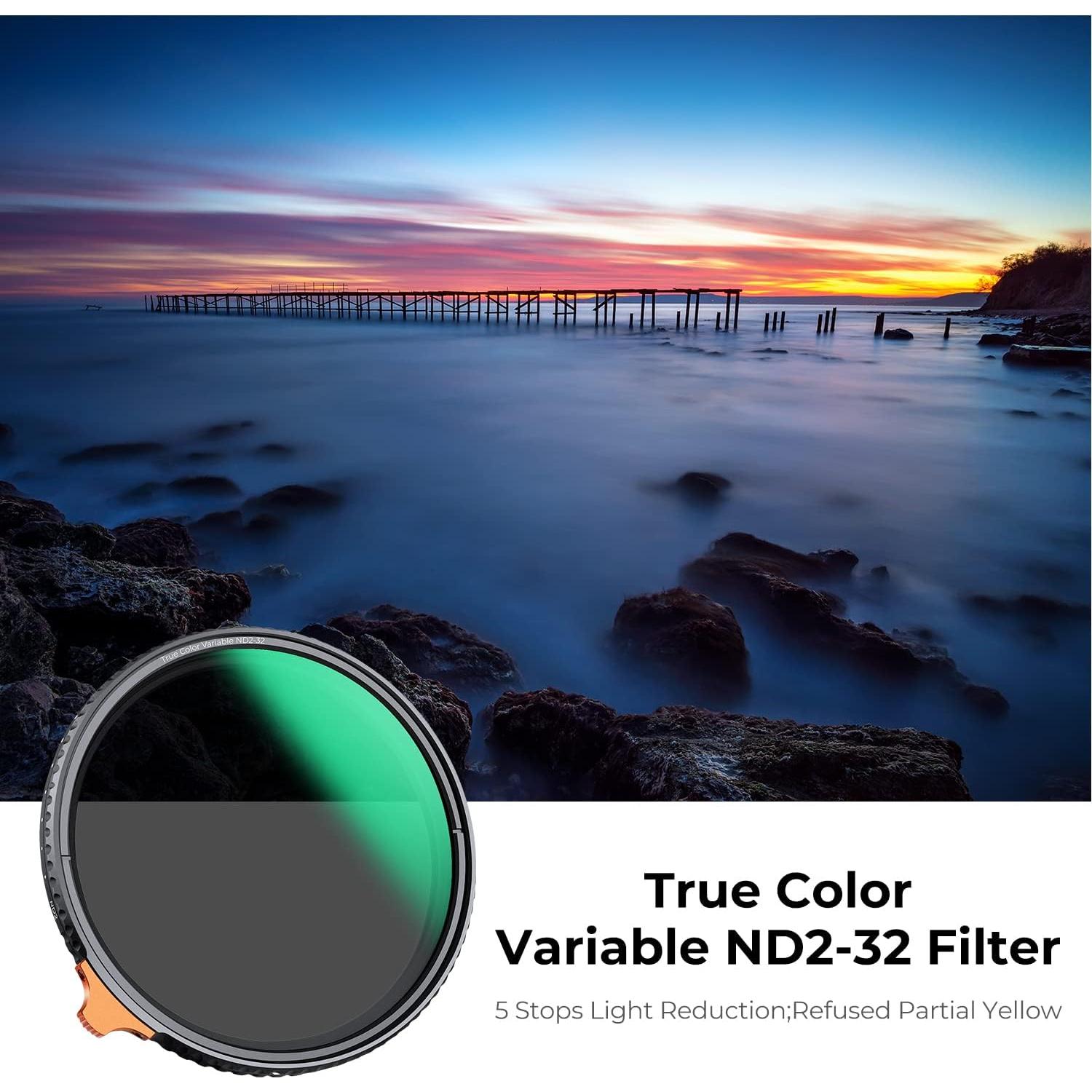 Filtro ND Variable K&F Concept 72mm Densidad Neutra Ajustable
