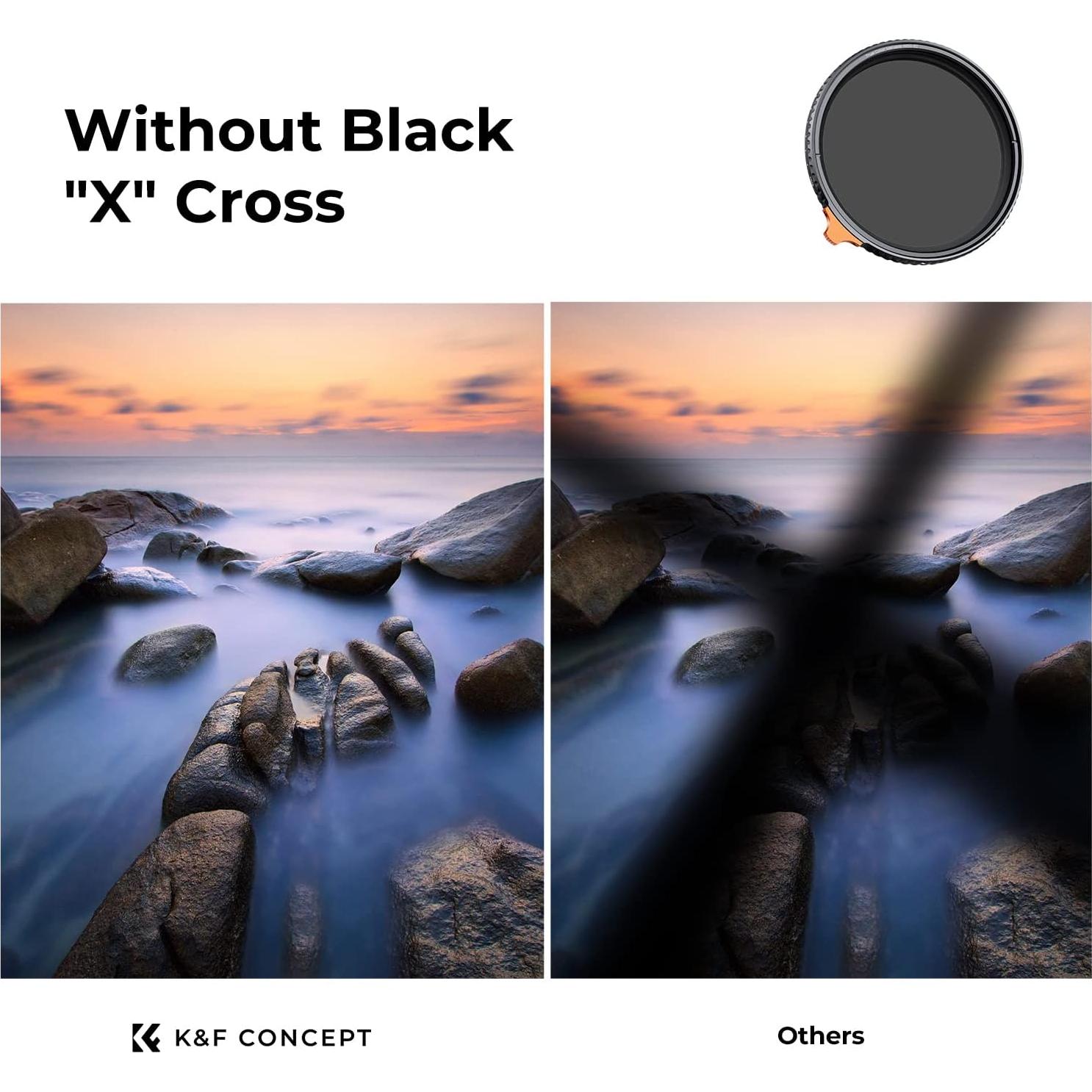 Filtro ND Variable K&F Concept 72mm Densidad Neutra Ajustable