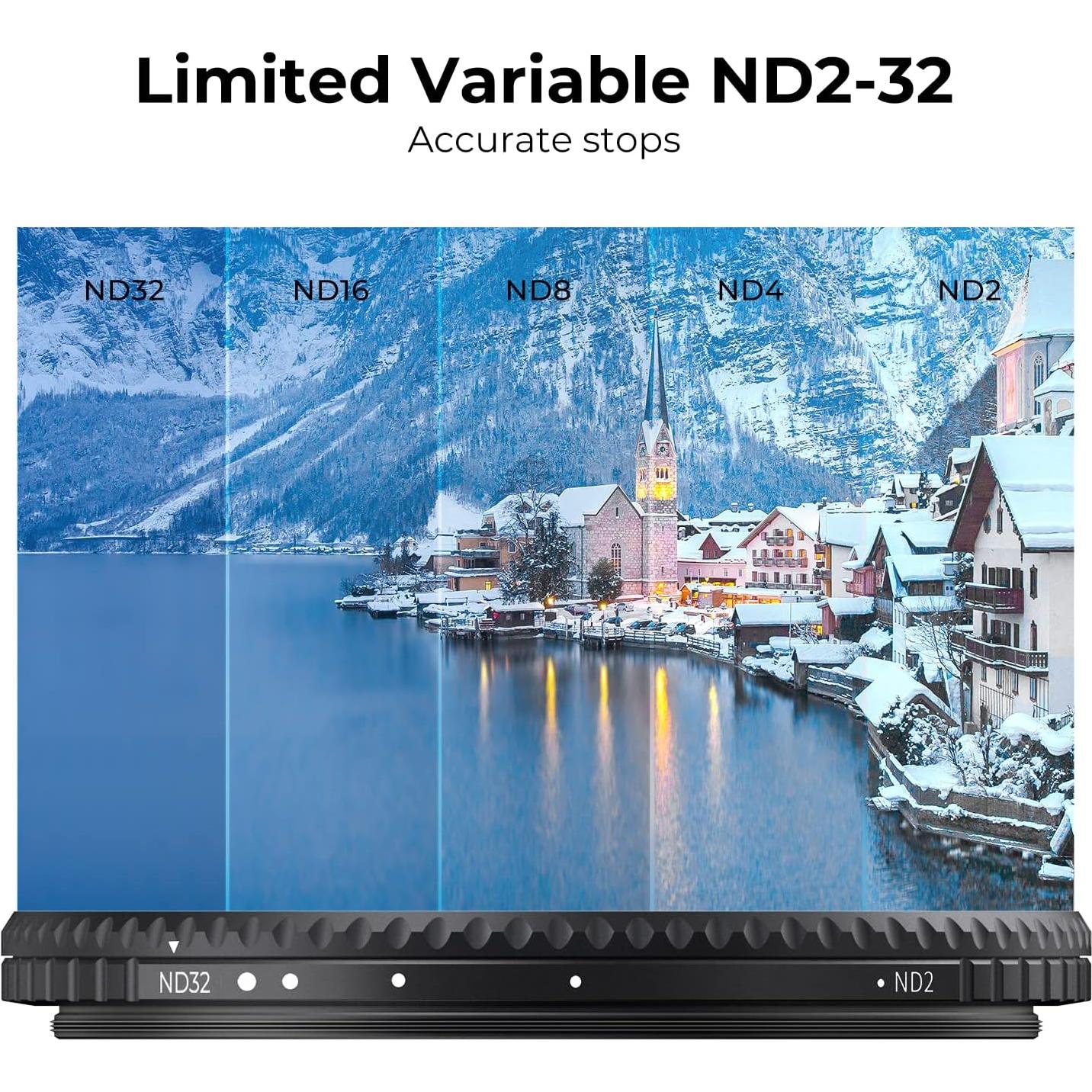 Filtro ND Variable K&F Concept 72mm Densidad Neutra Ajustable