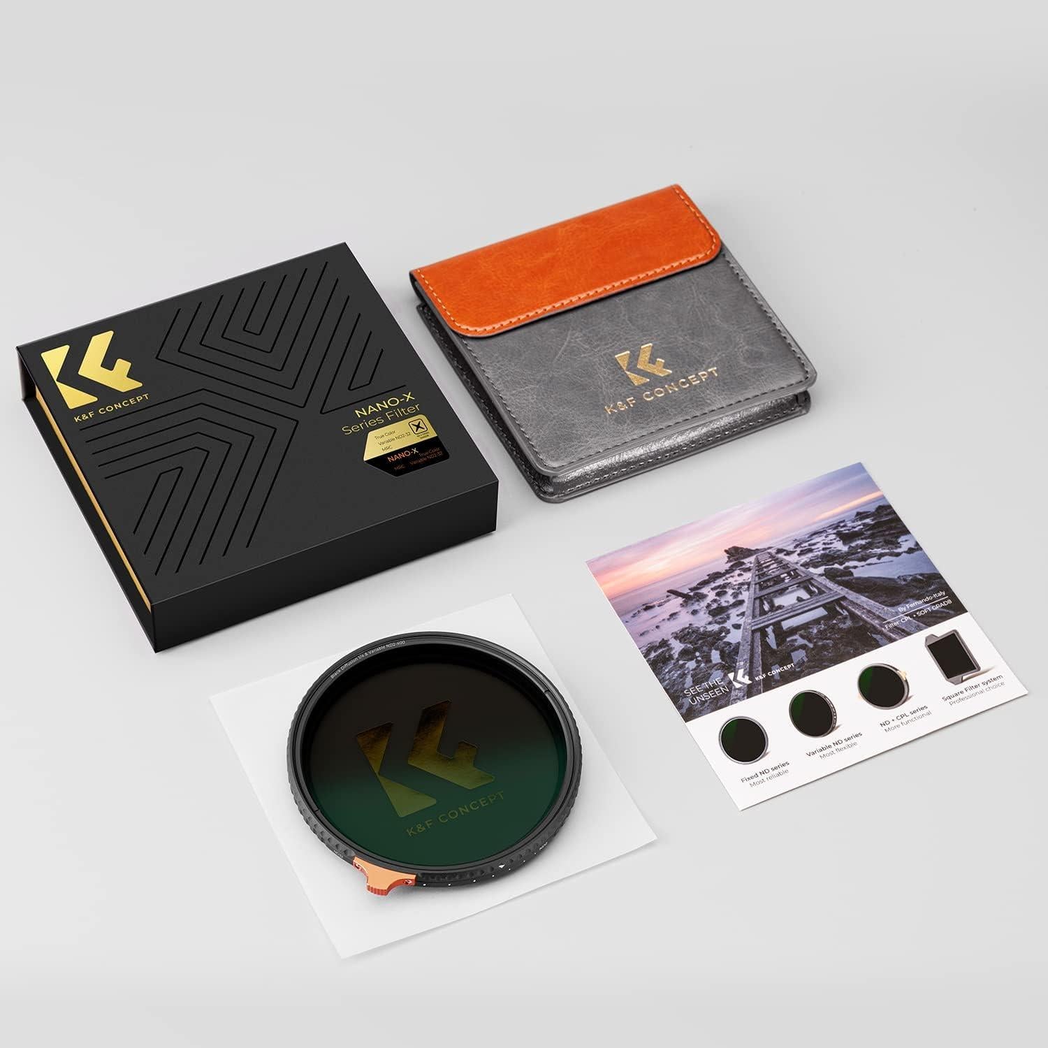 Filtro ND Variable K&F Concept 72mm Densidad Neutra Ajustable