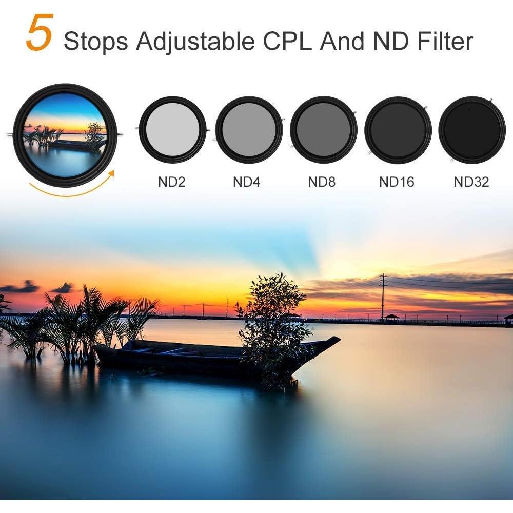 Filtro ND Variable 77mm Digital Nc ND2-ND32 y CPL