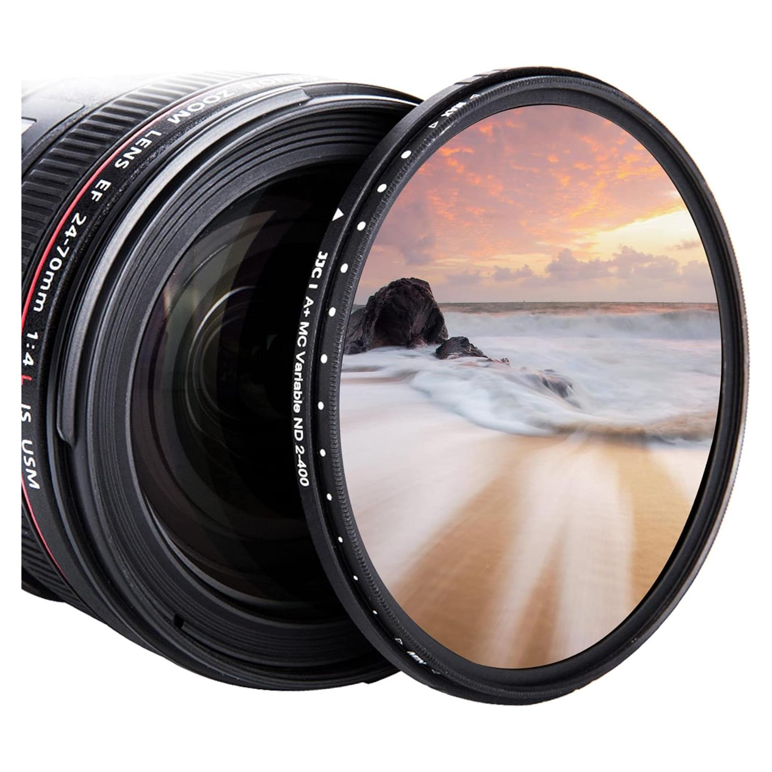 Filtro ND Variable JJC 62mm ND2 a ND400 para Cámaras