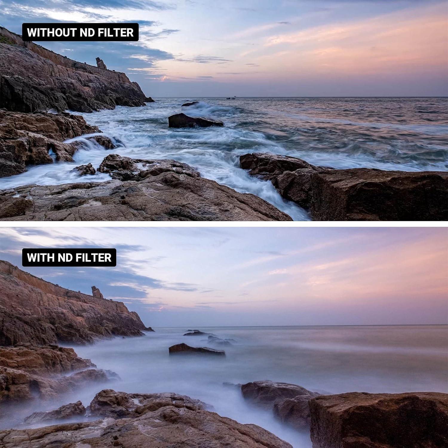 Filtro ND Variable JJC 62mm ND2 a ND400 para Cámaras