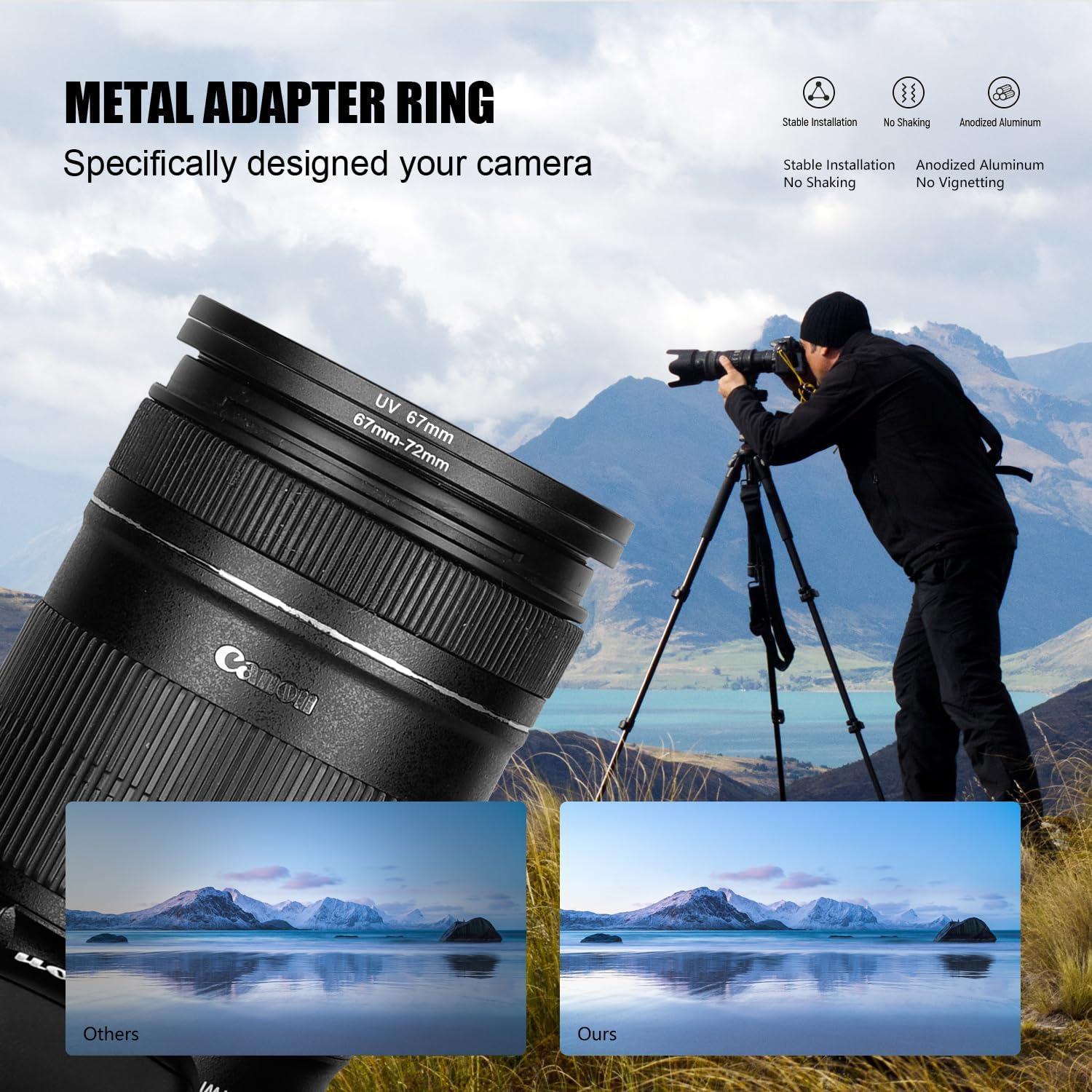 Anillo Reductor de Filtro 77mm a 72mm JYUVICT - Aluminio