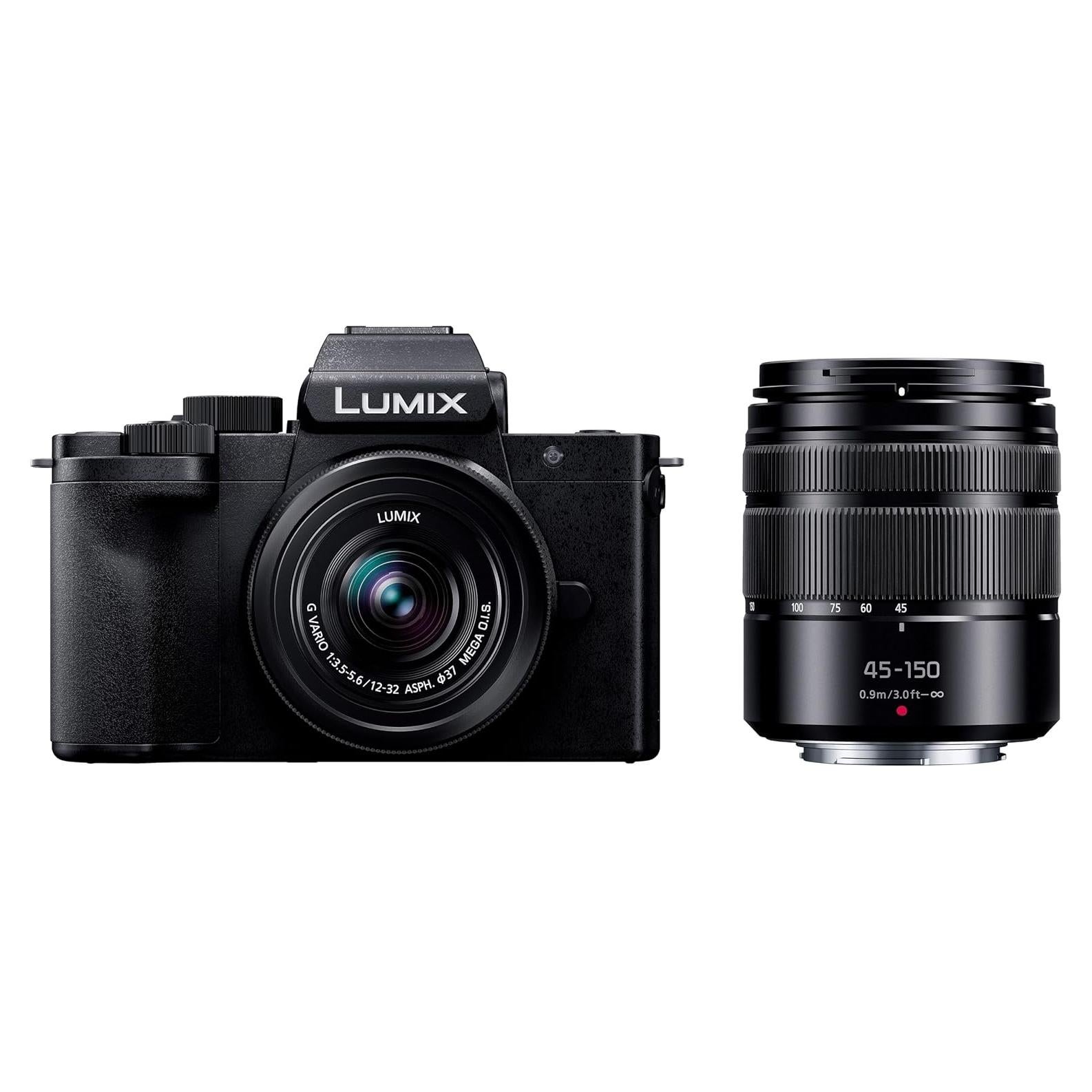 Cámara sin espejo Panasonic LUMIX G100 20.3MP 4K + 2 Lentes