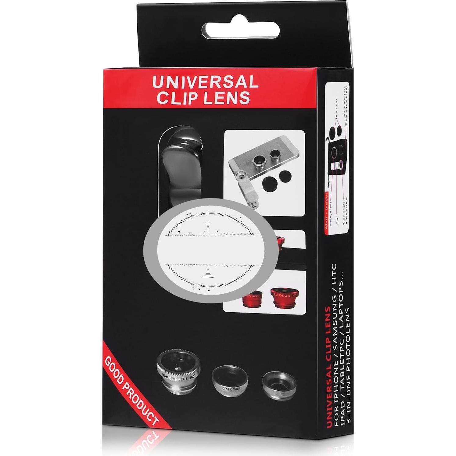 Kit de Lentes para Cámara de Teléfono Hemobllo 3 en 1