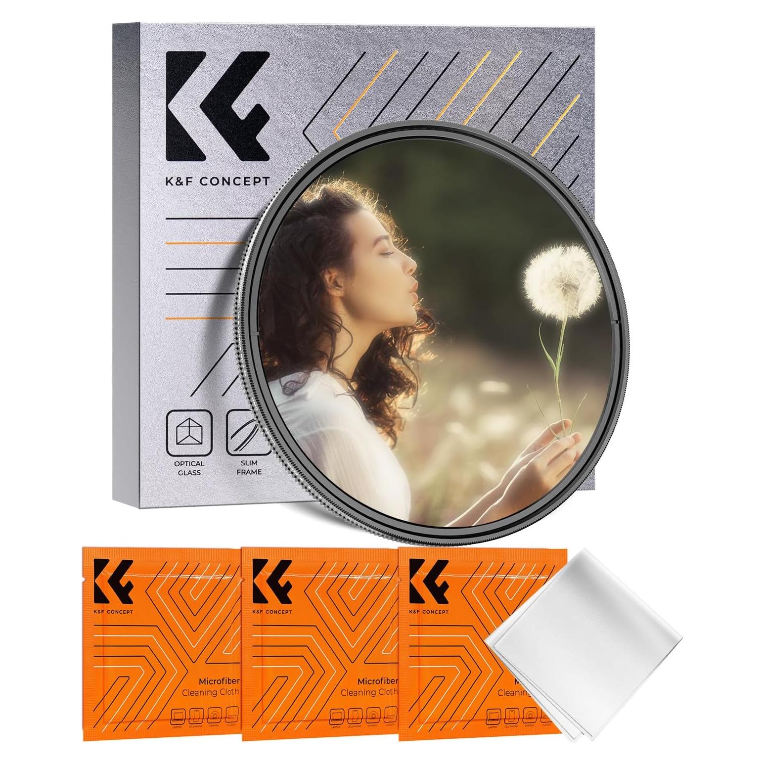 Filtro de Difusión Negra y ND Variable K&F Concept 82mm