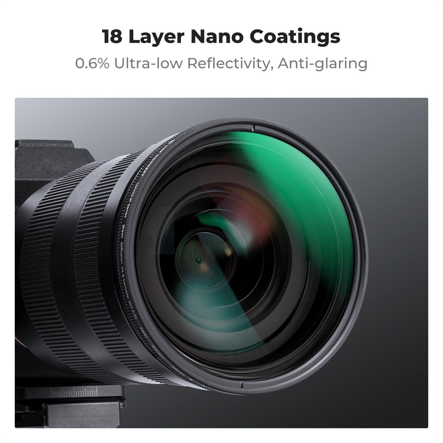 Filtro de Difusión Negra y ND Variable K&F Concept 82mm