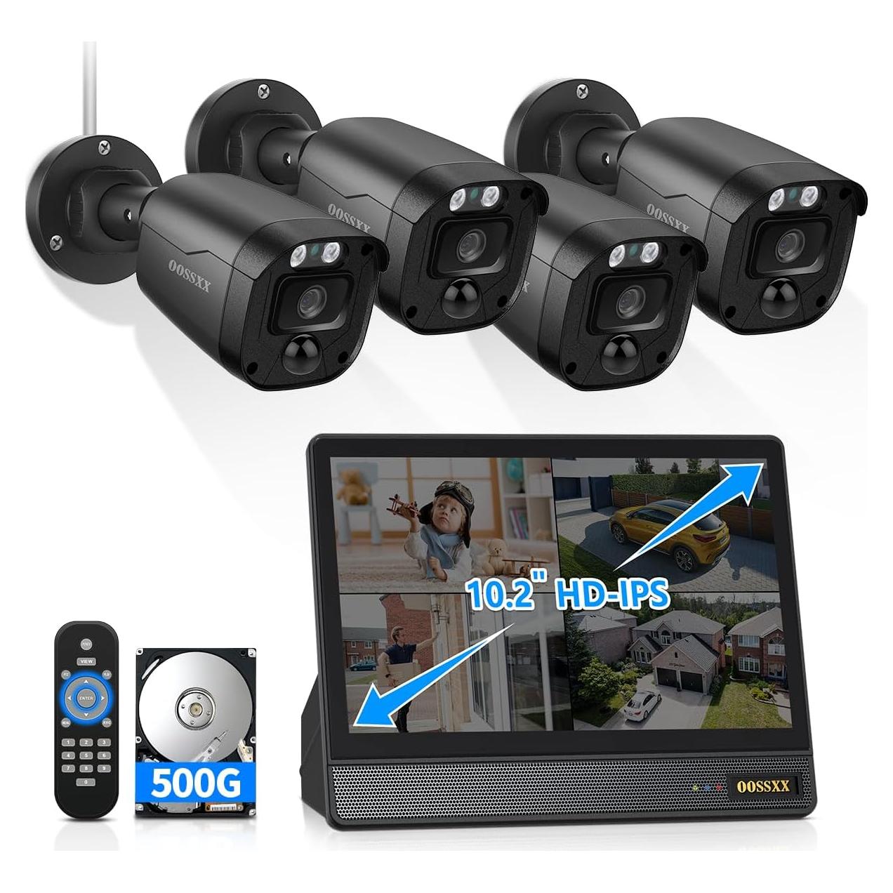 Sistema de Cámara de Seguridad OOSSXX 5MP Full HD IP67