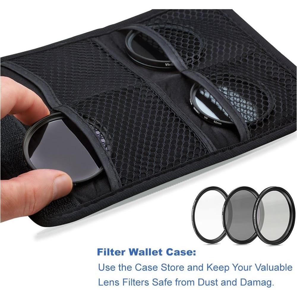 Kit de Accesorios 52MM para Nikon D3300 D3200 D5000 - 15 Piezas