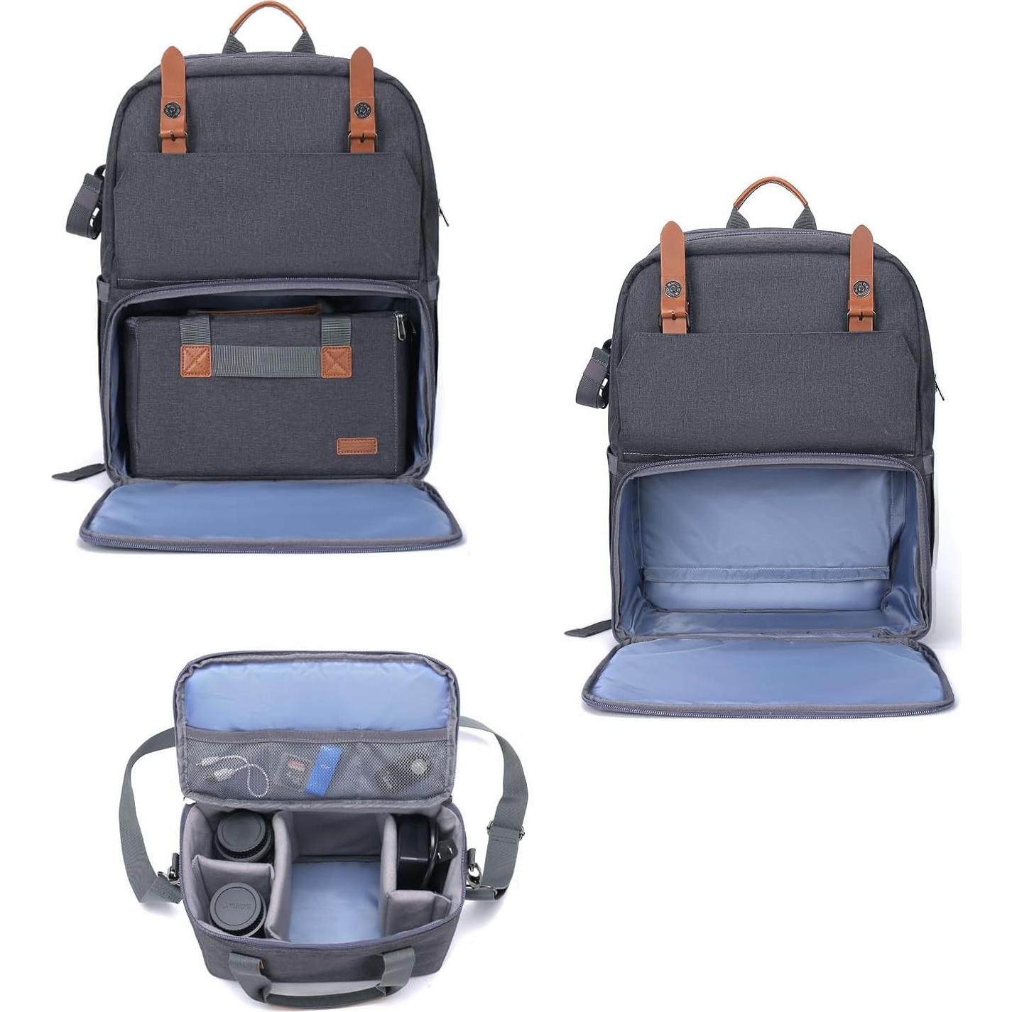 Mochila para cámara MOSISO 17.3" con puerto USB y cubierta lluvia