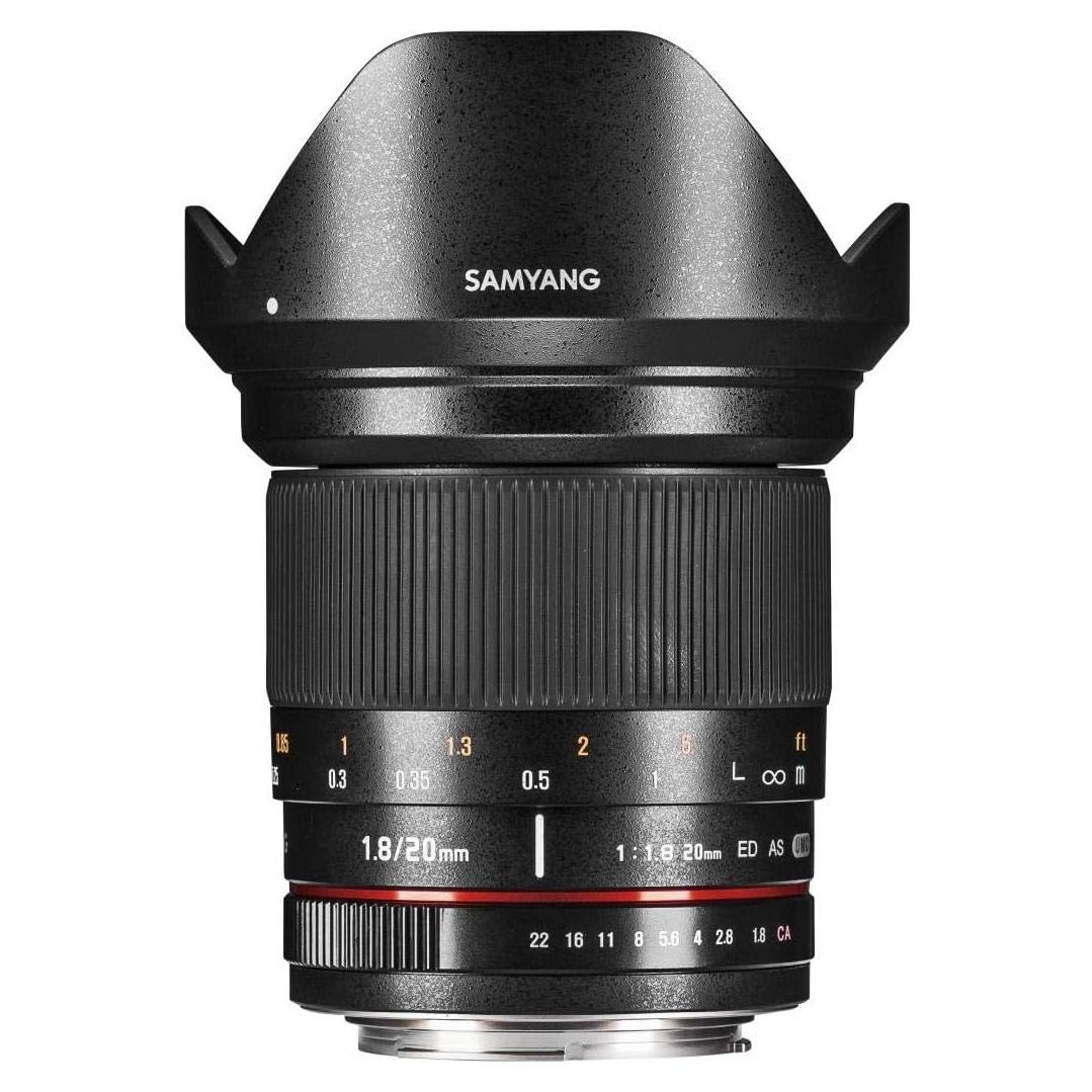 Lente Samyang 20mm F1.8 Manual para Cámara Sony FE - Negro
