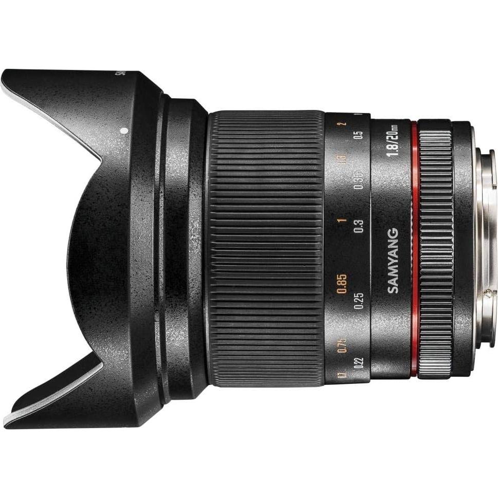 Lente Samyang 20mm F1.8 Manual para Cámara Sony FE - Negro