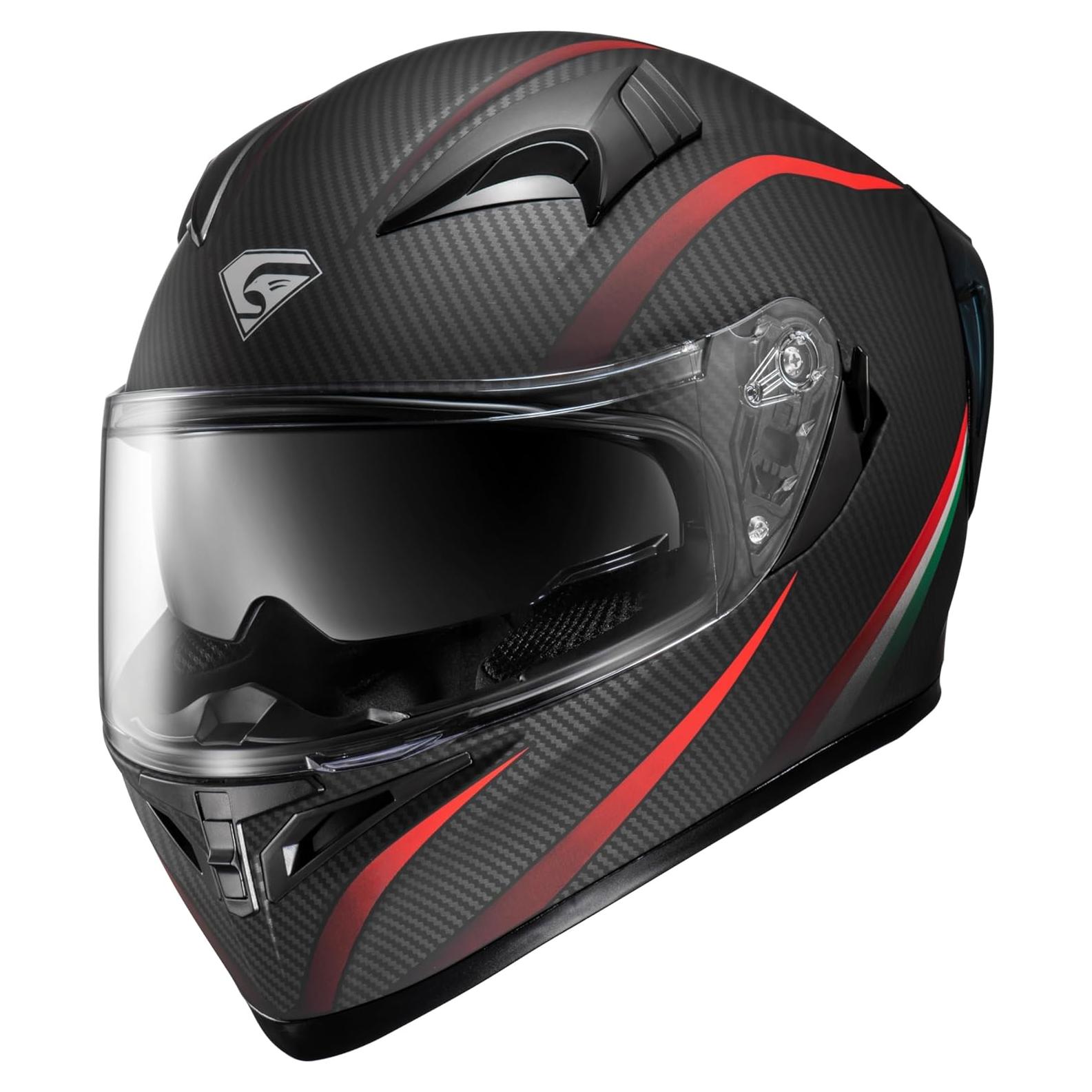 Casco de Motocicleta KYPARA 807 Rojo Mate Mediano DOT