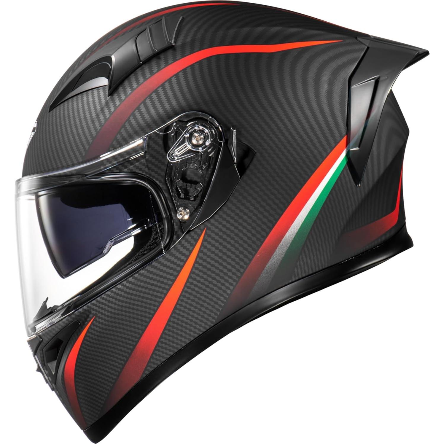 Casco de Motocicleta KYPARA 807 Rojo Mate Mediano DOT