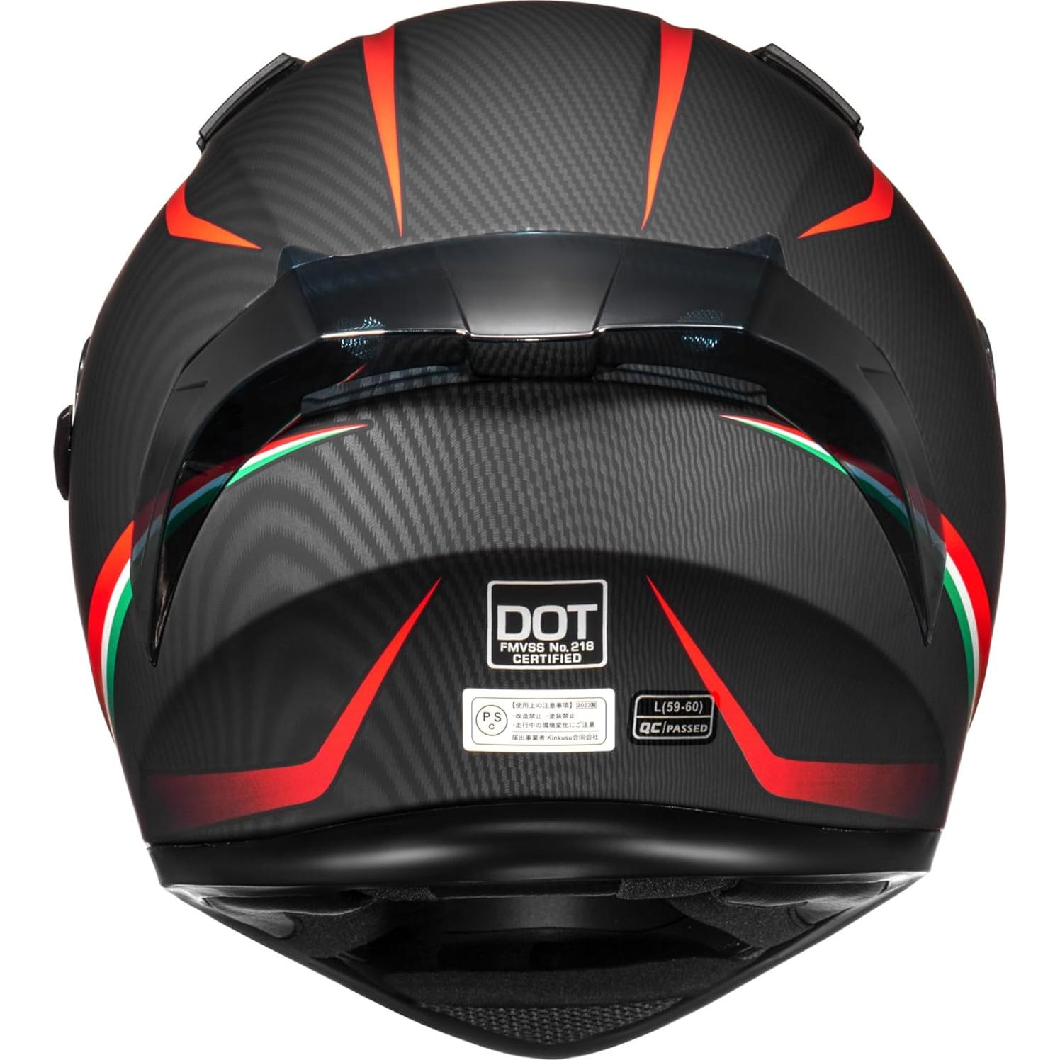 Casco de Motocicleta KYPARA 807 Rojo Mate Mediano DOT