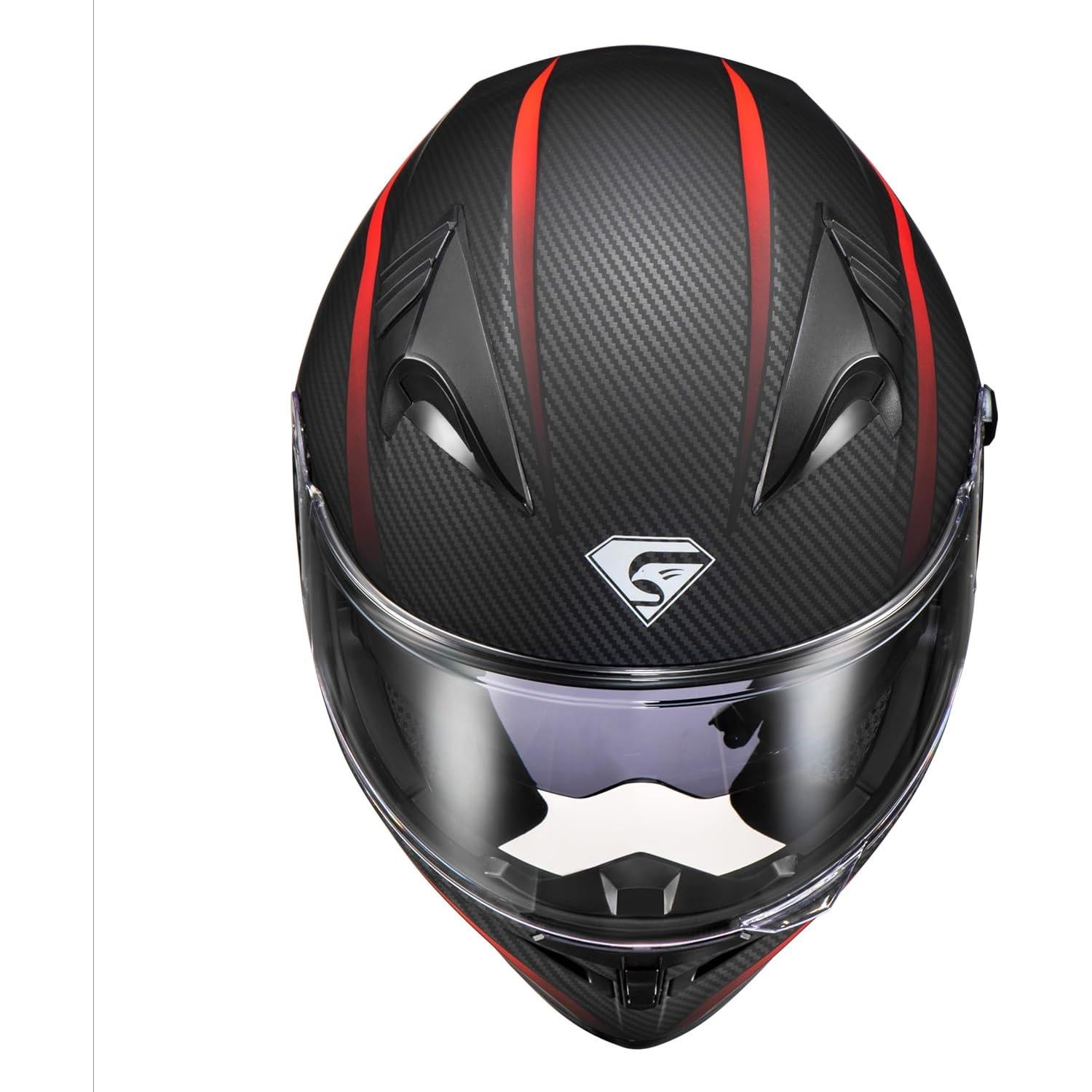 Casco de Motocicleta KYPARA 807 Rojo Mate Mediano DOT