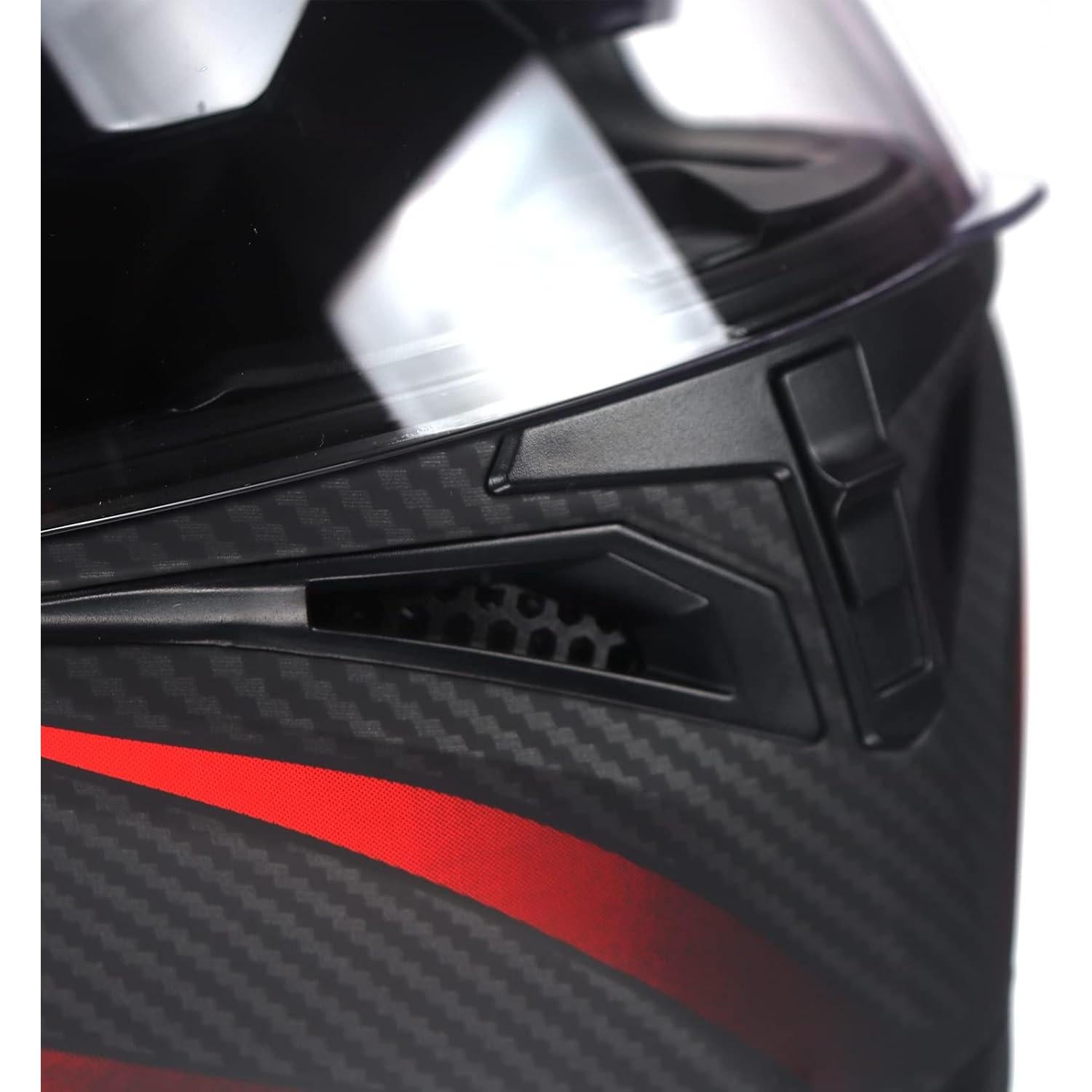 Casco de Motocicleta KYPARA 807 Rojo Mate Mediano DOT