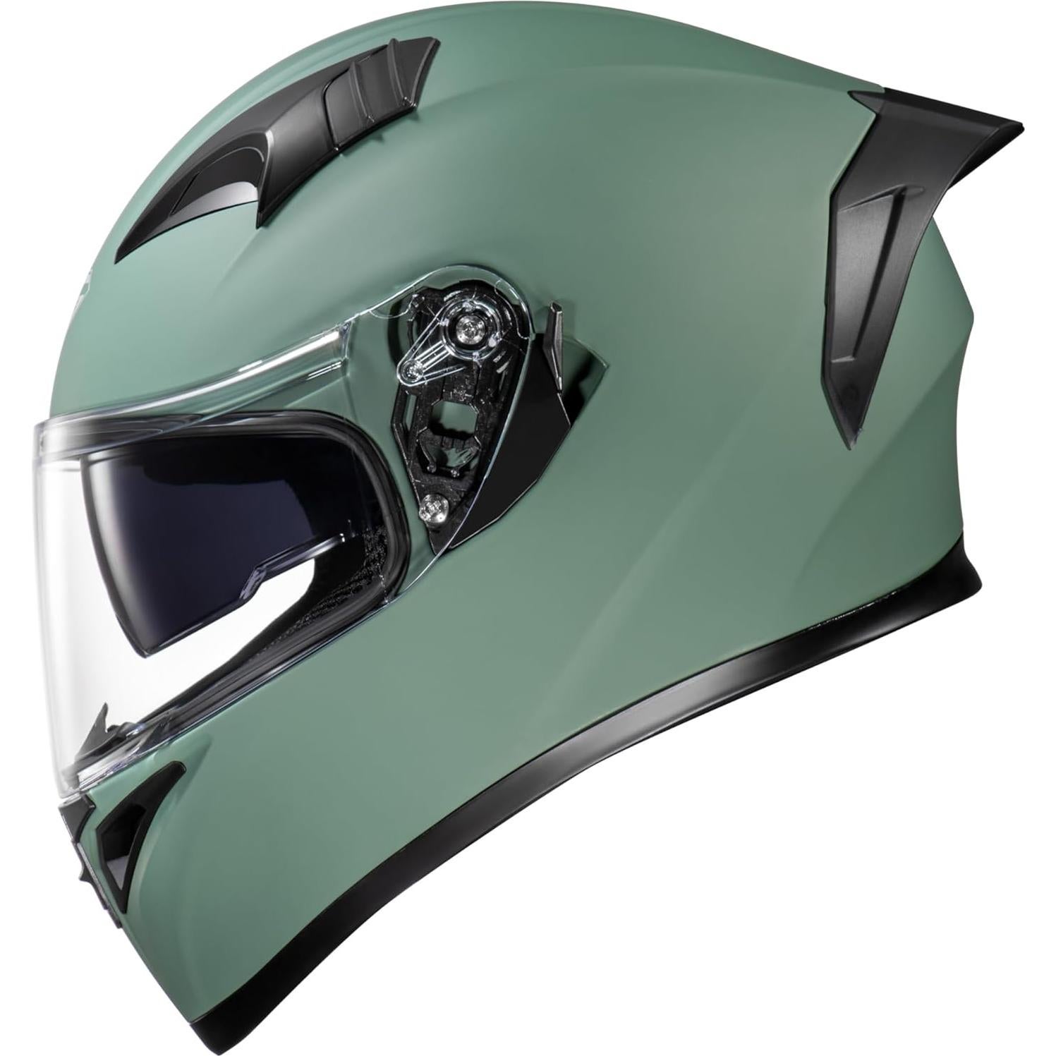 Casco de Moto KYPARA 807 Verde Mate Mediano DOT