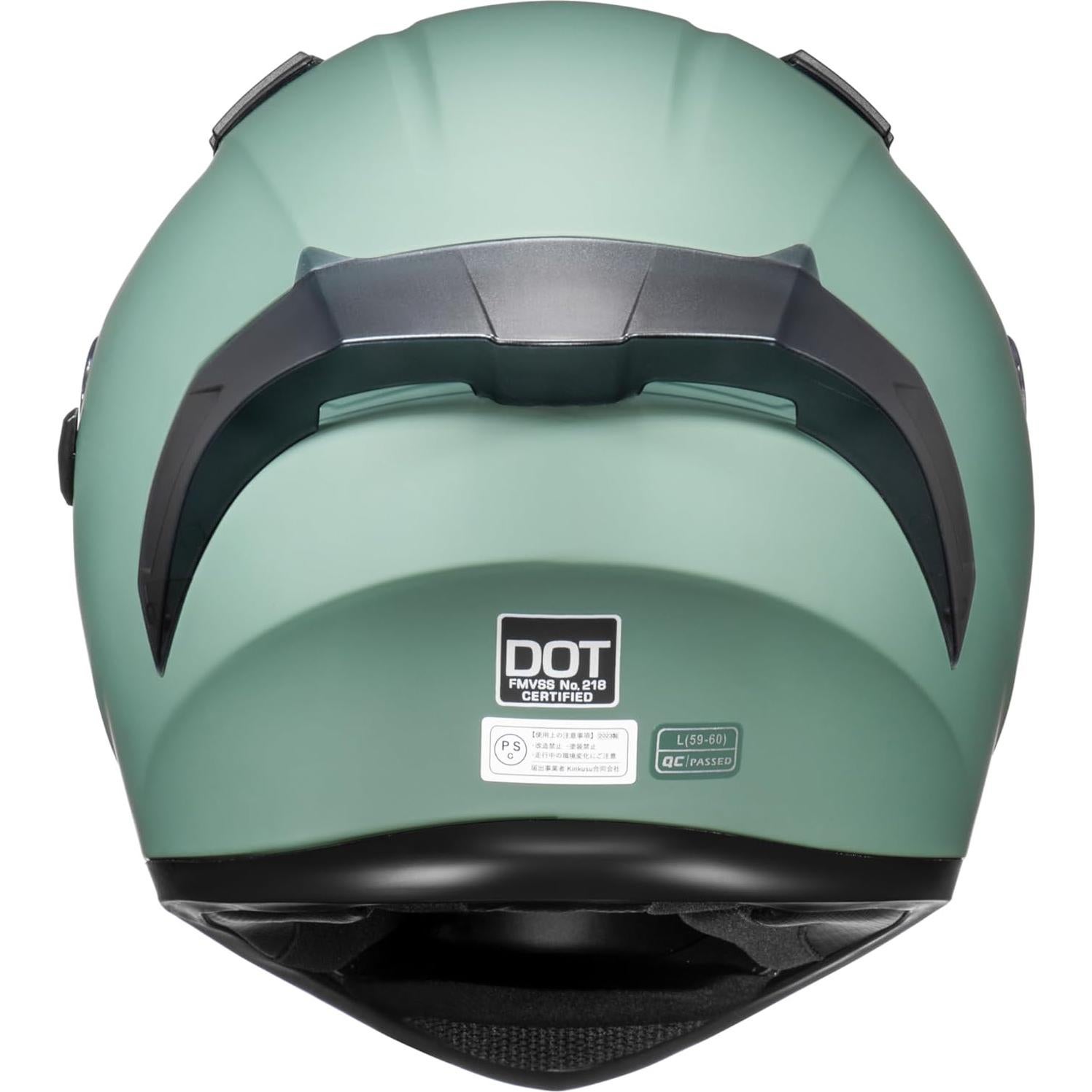 Casco de Moto KYPARA 807 Verde Mate Mediano DOT