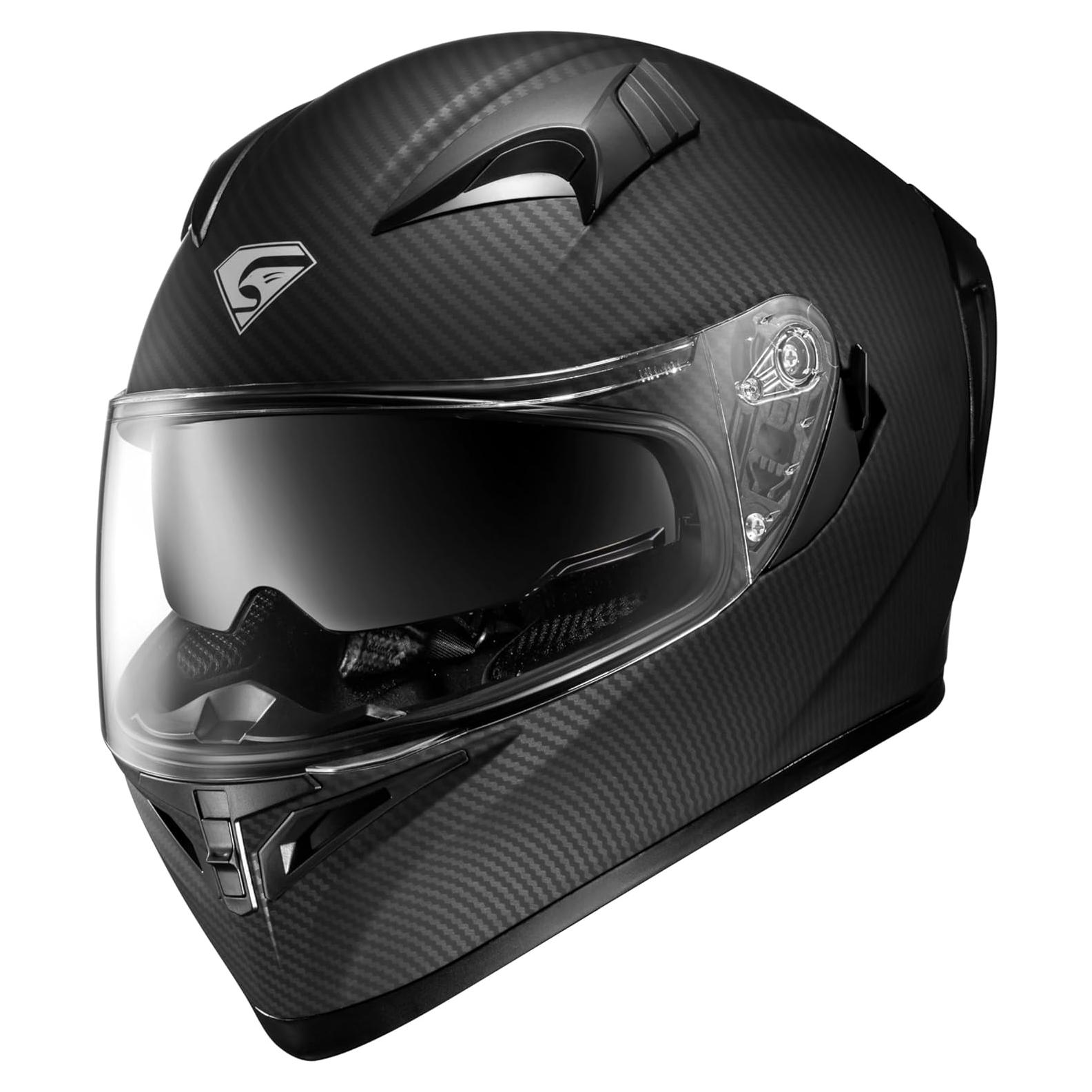 Casco de motocicleta KYPARA 807 Negro Mate Grande DOT