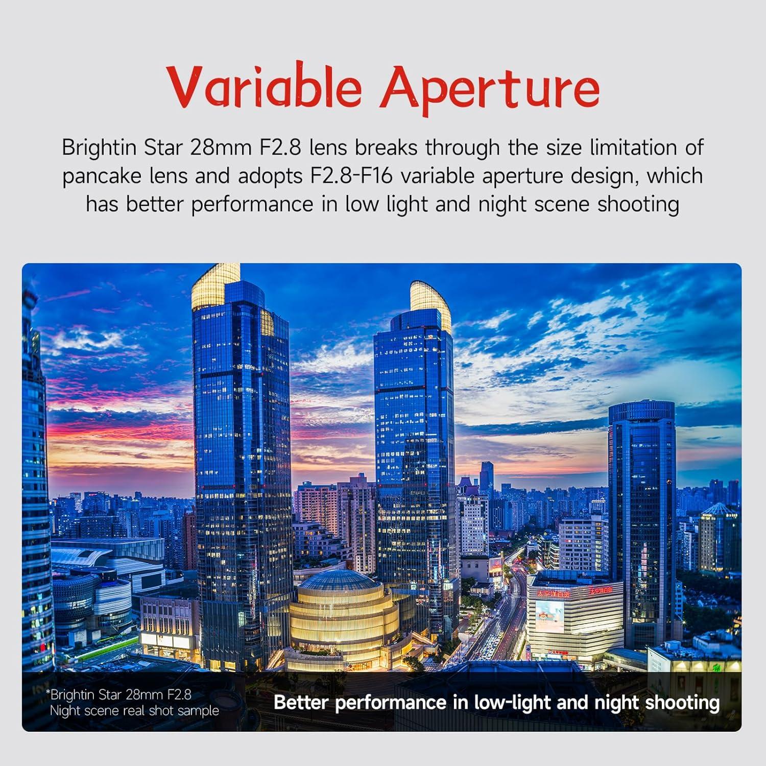 Lente Manual 28mm F2.8 Brightin Star para Leica M