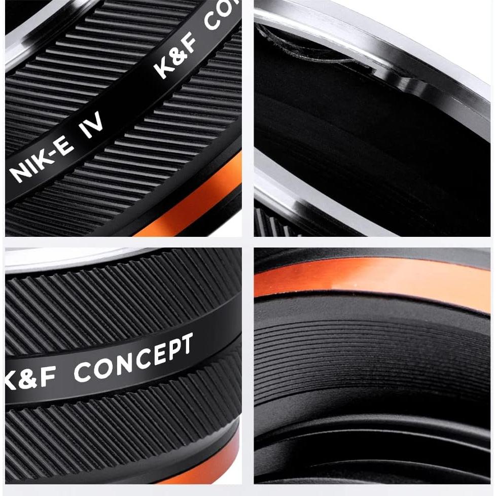 Adaptador de Montura K&F Concept NIK-NEX IV para Lentes Nikon F a Sony E