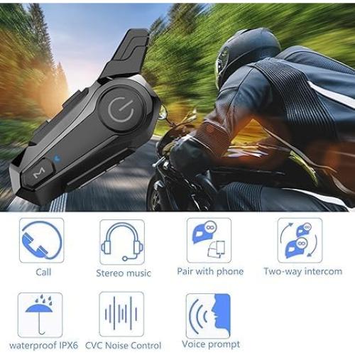 Auricular Bluetooth SOFFRIA E1 para Motocicleta, Impermeable IPX6